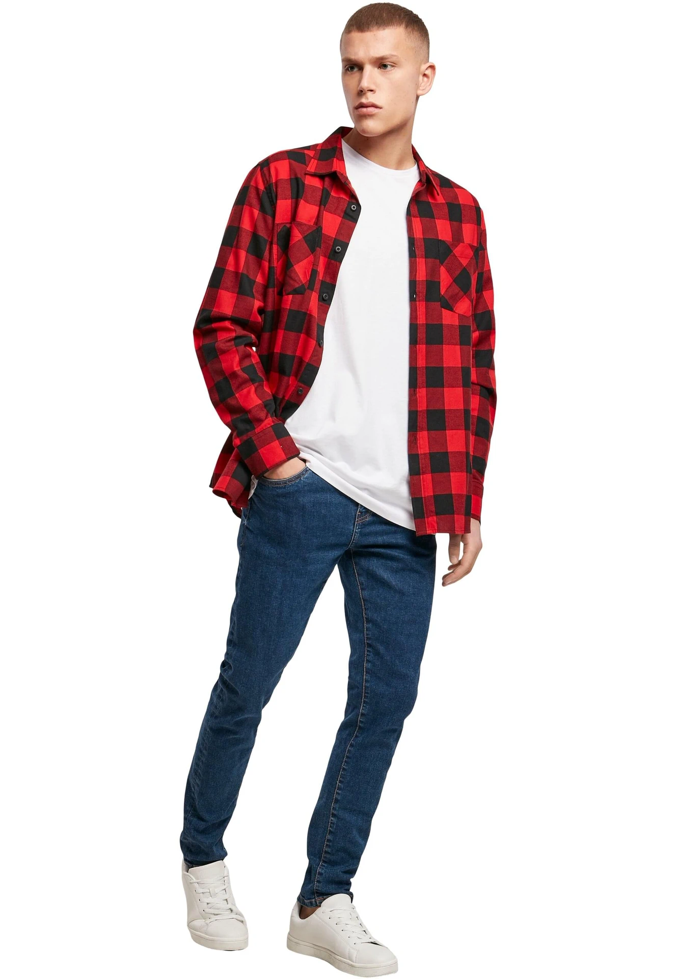 Build Your Brand Checked Flannel Shirt