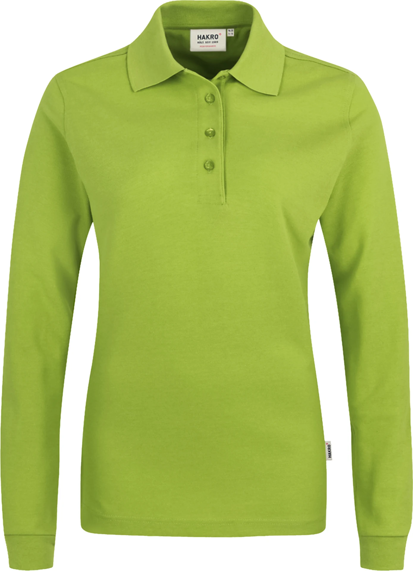 hakro-215-damen-longsleeve-poloshirt-mikralinar-kiwi-front-1 HAKRO Women-Longsleeve-Poloshirt 215 Mikralinar®