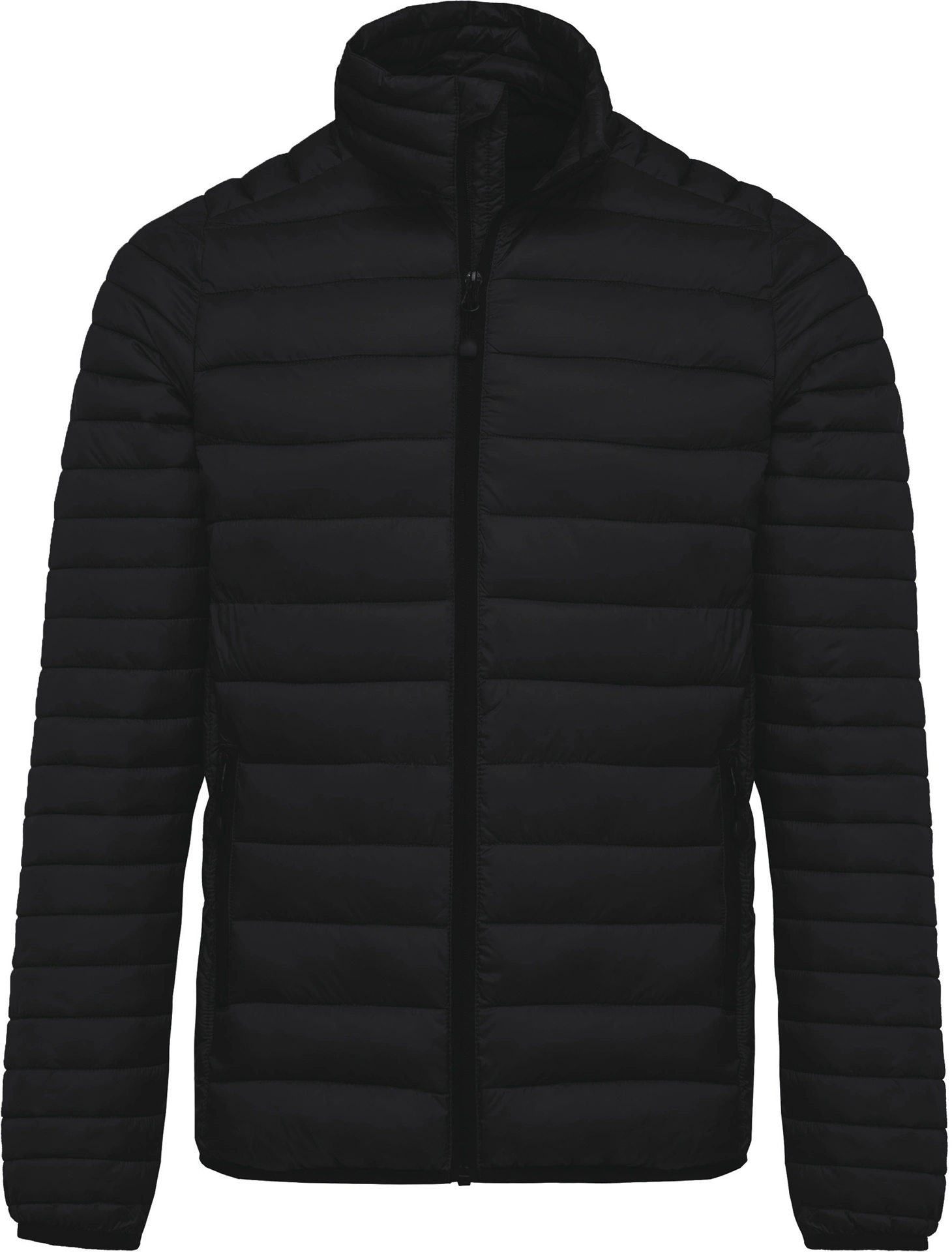 kariban-K6120-leichte-herren-steppjacke-black-front-3 Kariban Leichte Herren Steppjacke