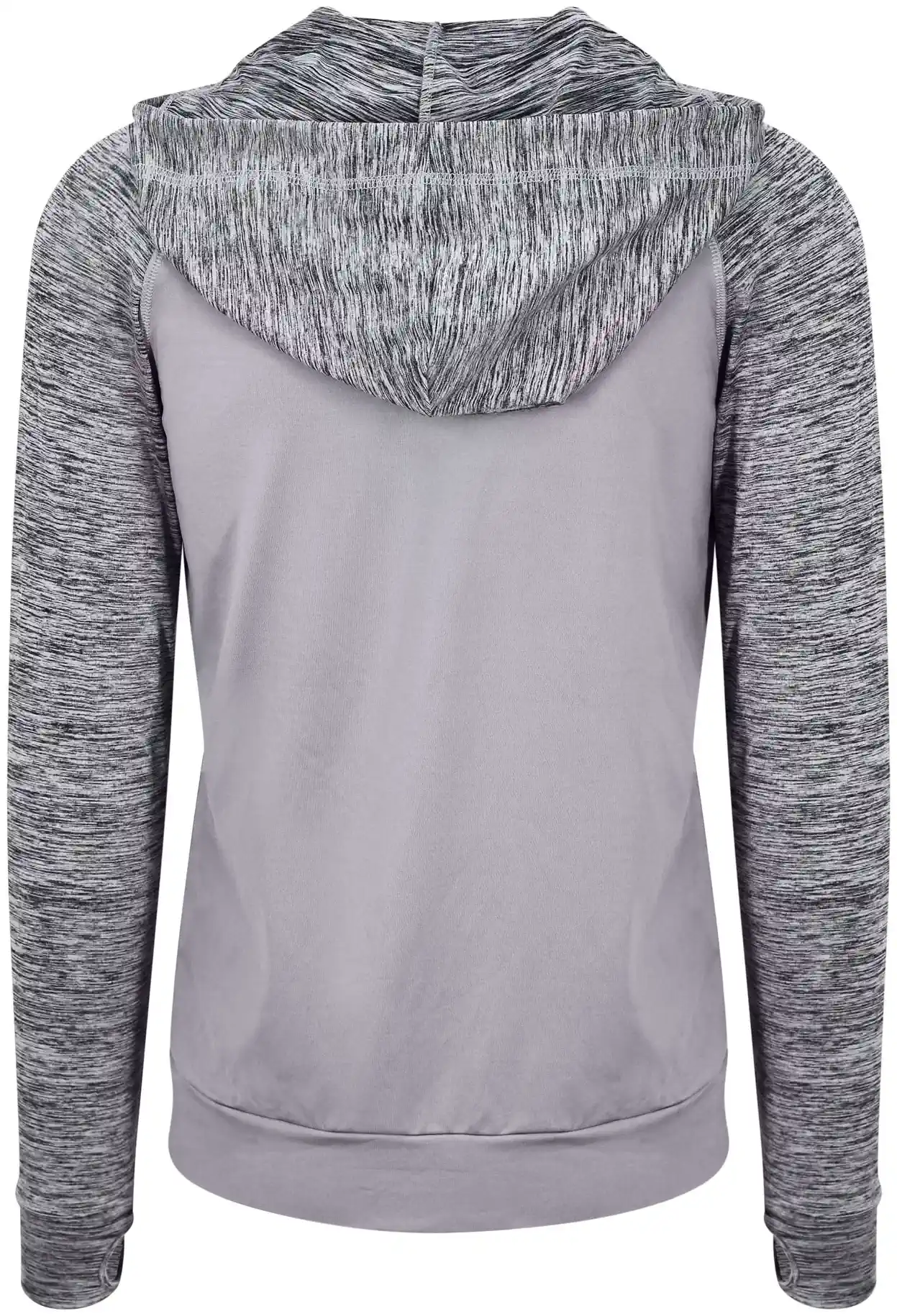 justcool-jc057-mens-cool-contrast-zoodie-grey-greymelange-back-3 Just Cool Men's Cool Contrast Zoodie