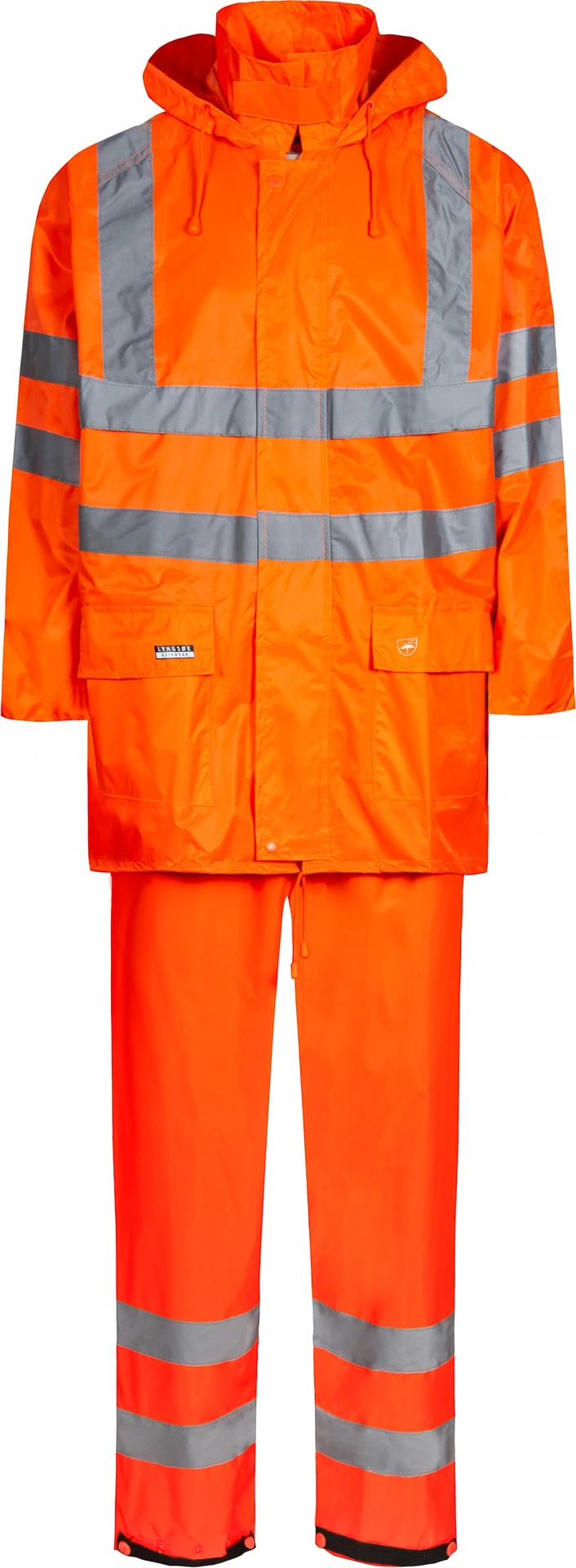 lyngsoe-lr40552-regenset-leuchtorange-front-1 Lyngsøe LR40552 Regenset mit Jacke und Hose