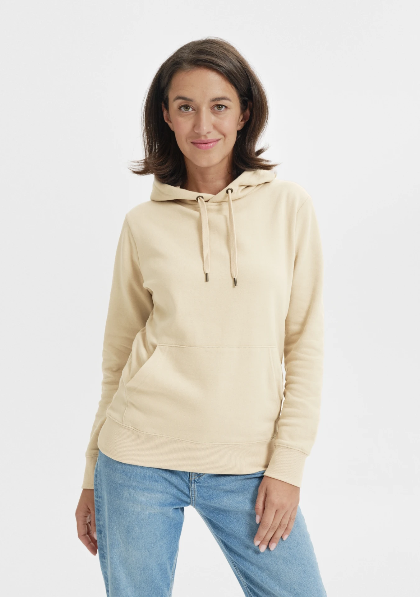malfini-414-cape-sweatshirt-damen-mandel-model-0 MALFINI Sweatshirt Damen Cape 414