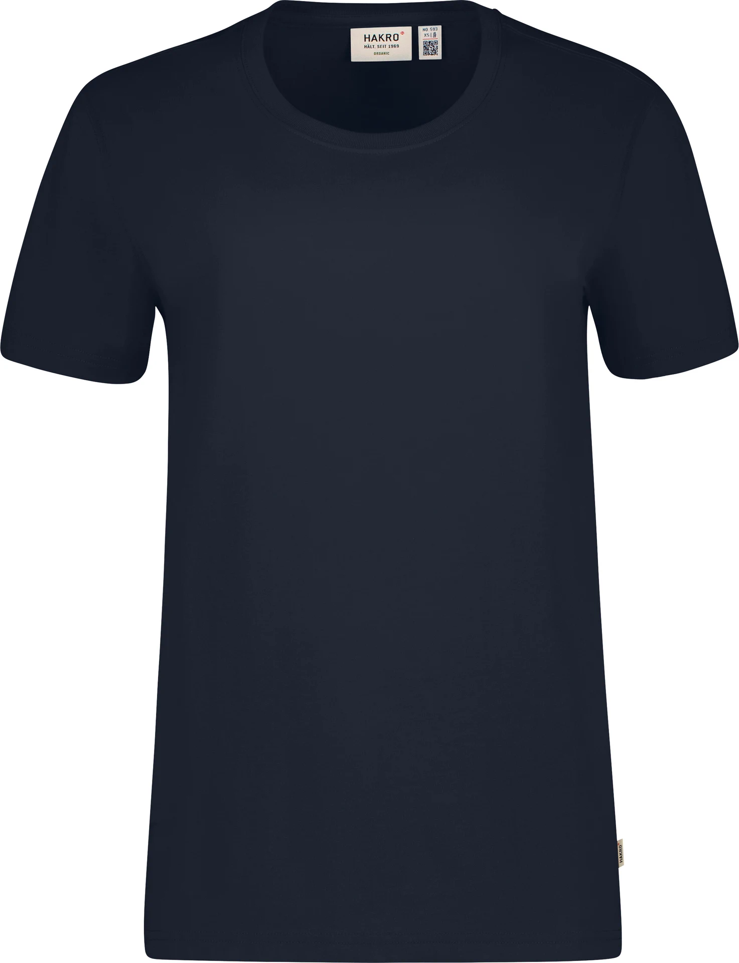hakro-593-t-shirt-bio-baumwolle-tinte-front-1 HAKRO T-Shirt 593 Bio-Baumwolle GOTS