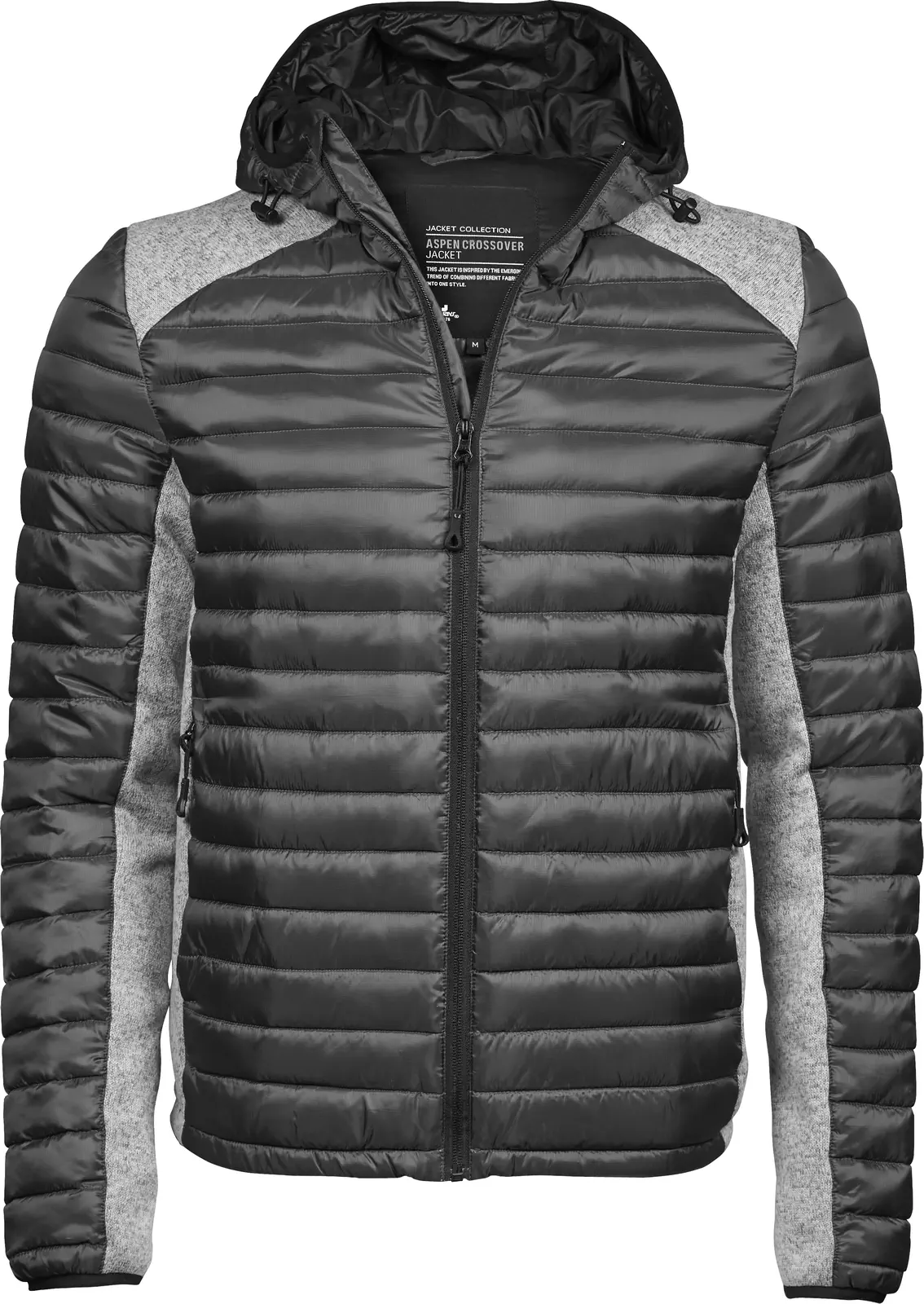 tee-jays-9610-mens-hooded-outdoor-crossover-jacket-spacegrey-greymelange-front-1 Tee Jays Men's Hooded Outdoor Crossover Jacket