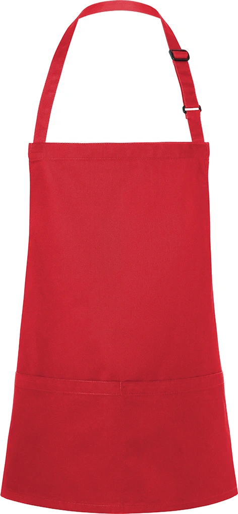 KARLOWSKY kurze Latzschürze Basic mit Schnalle und Tasche