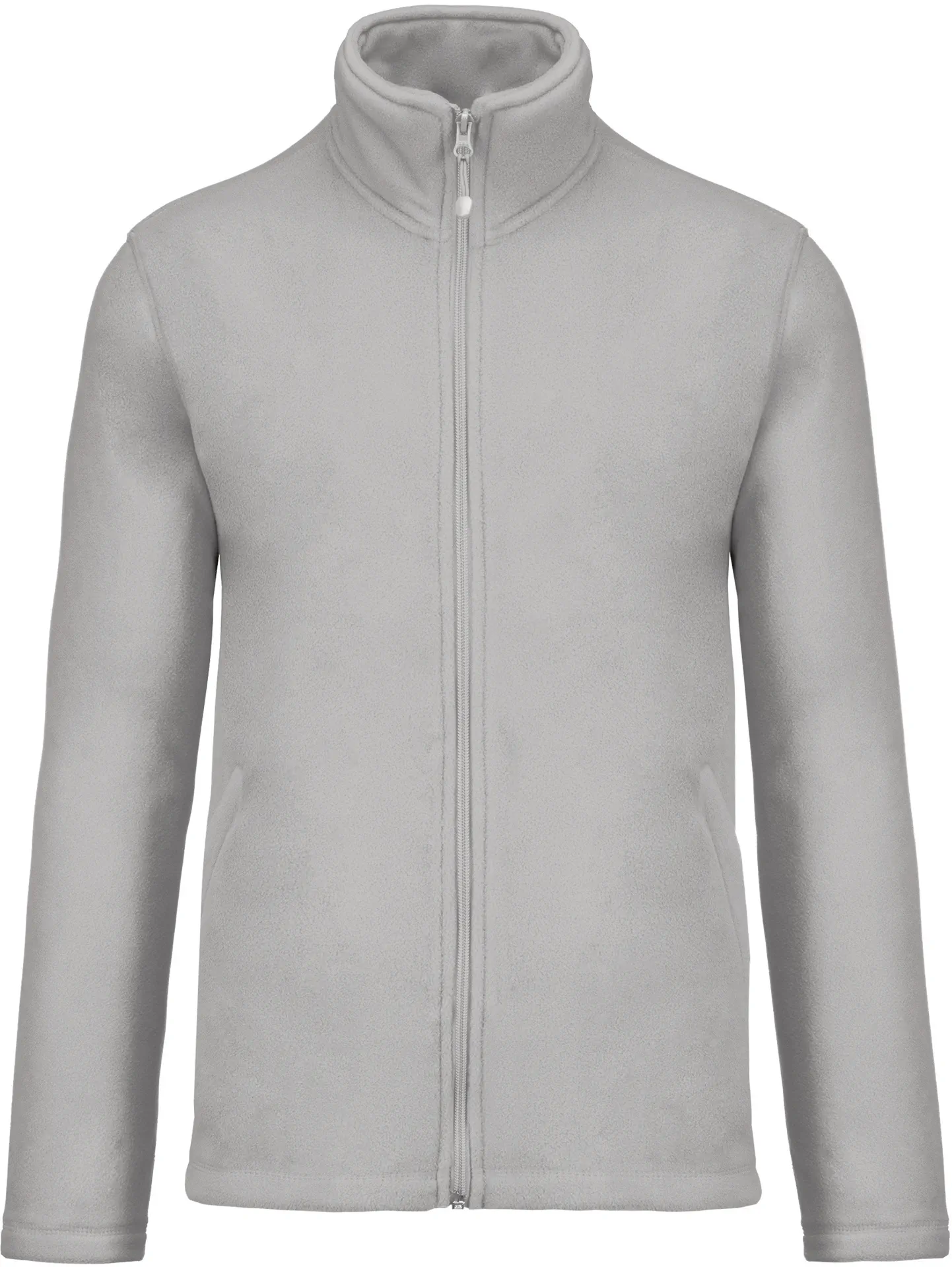 kariban-K911-microfleece-jacke-falco-snowgrey-front-3 Kariban Microfleece Jacke "Falco"