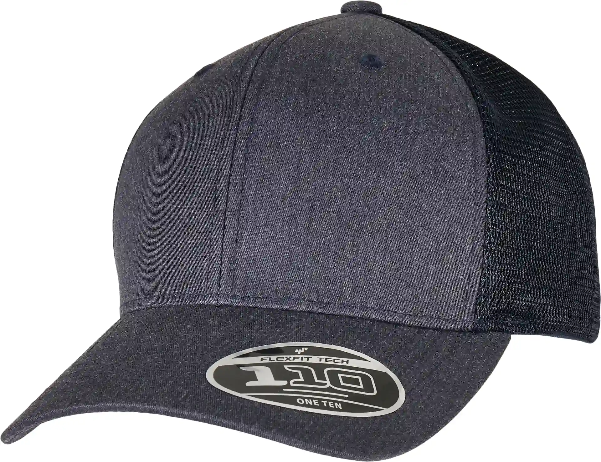 flexfit-110pt-melange-trucker-cap-heathernavy-front-1 FLEXFIT 110 Melange Trucker Cap