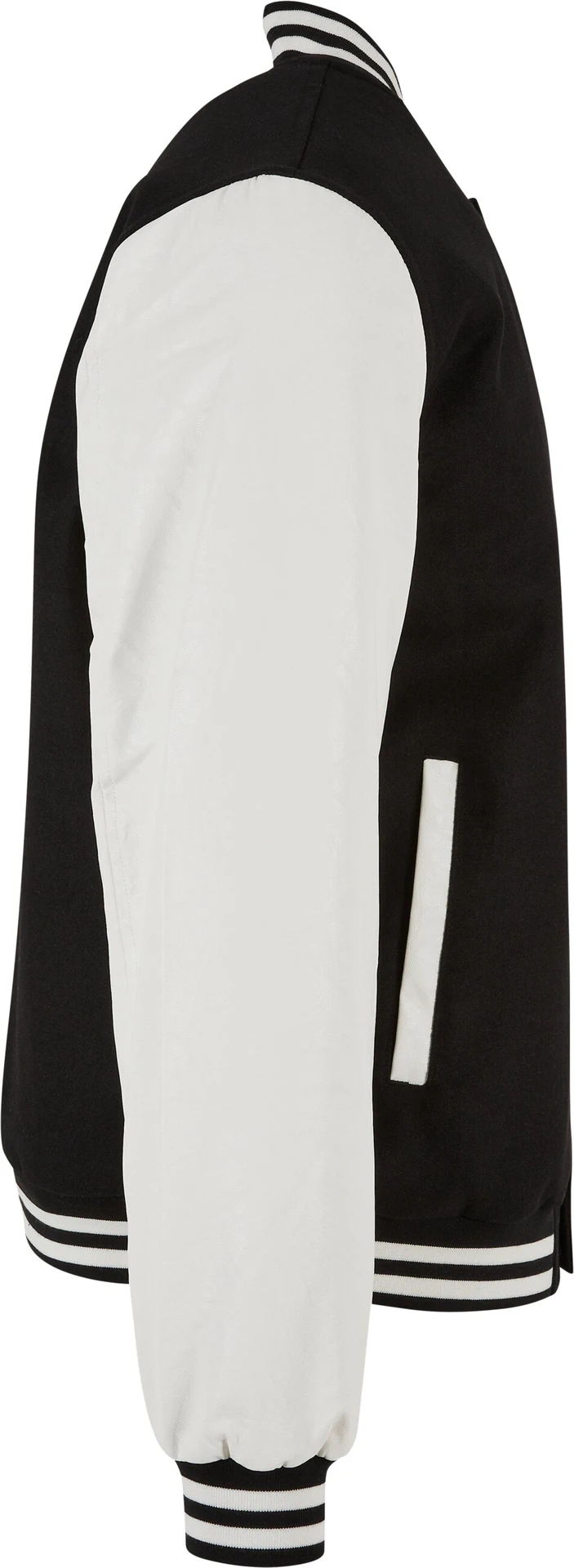 BYB-BY269-oldschool-college-jacket-black-white-right-8 Build Your Brand Oldschool College Jacket