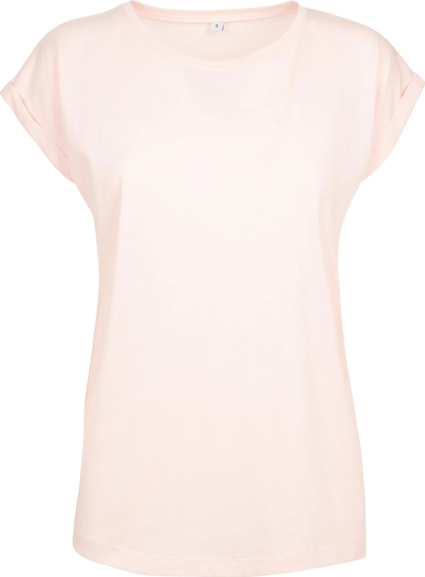 BYB-BY021-ladies-extended-shoulder-t-shirt-pink-front-4 Build Your Brand Ladies Extended Shoulder Tee