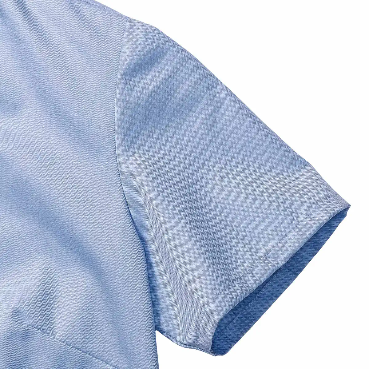 russell-r963f-ladies-short-sleeve-herringbone-shirt-lightblue-detail-7 Russell Ladies Short Sleeve Herringbone Shirt
