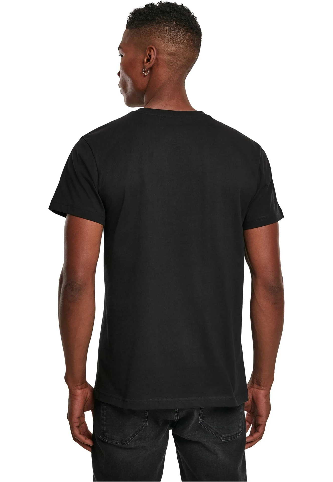 BYB-BY123-premium-combed-jersey-t-shirt-black-model-2 Build Your Brand Premium Combed Jersey T-Shirt