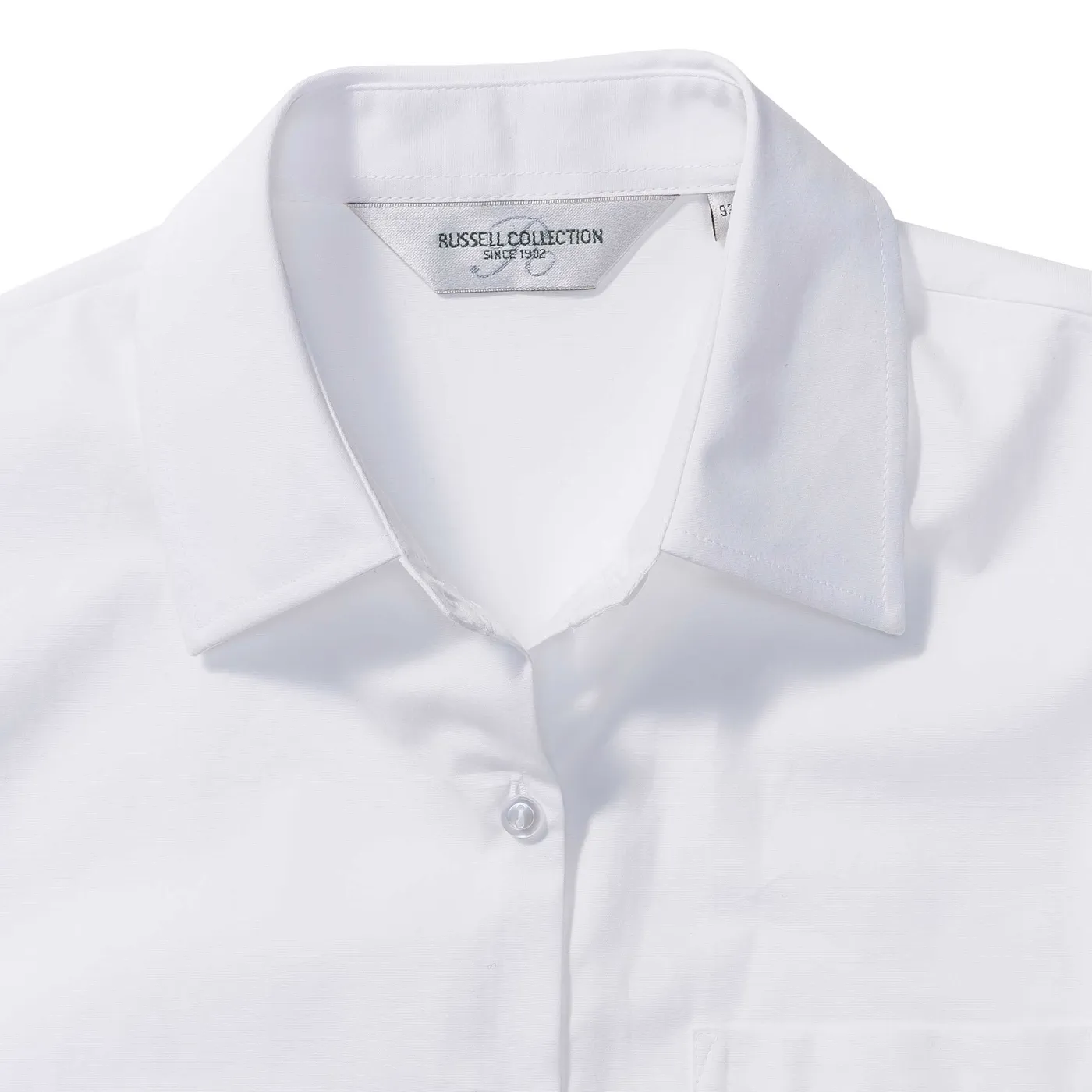 Russell Ladies Long Sleeve Pure Cotton Easy Care Poplin Shirt