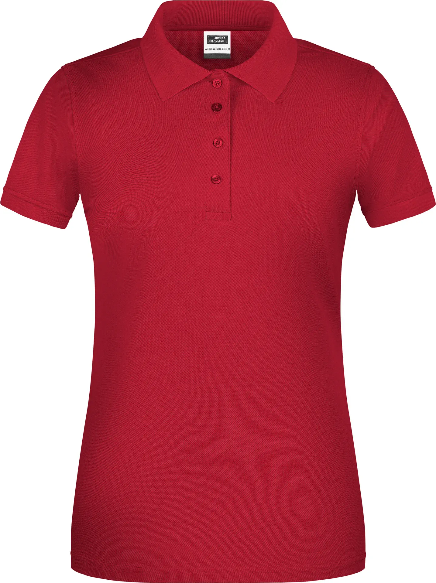 jn873-ladies-bio-workwear-poloshirt-red-front-3 James & Nicholson Ladies Bio Workwear Polo
