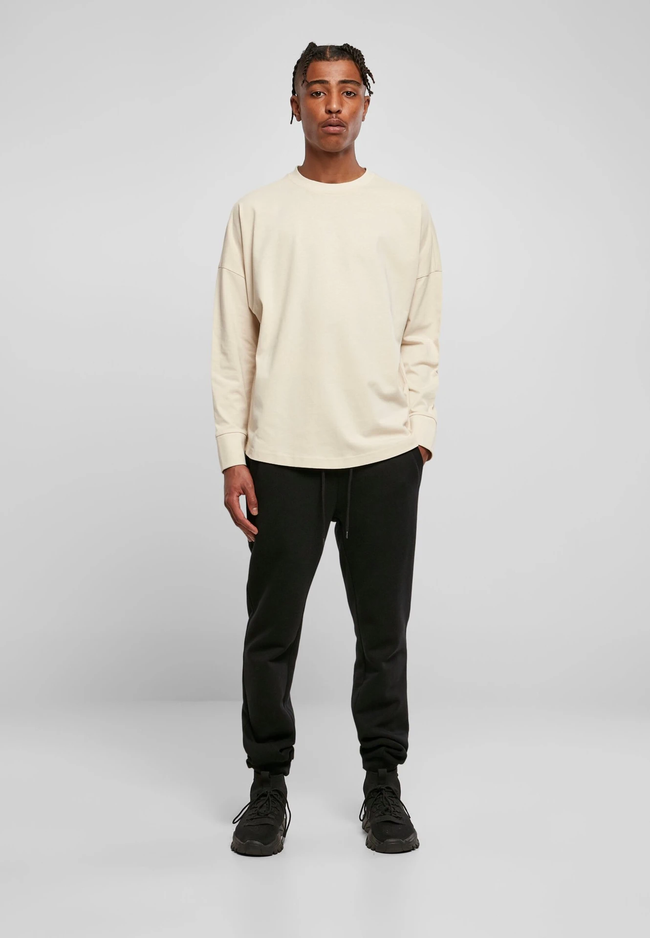 Build Your Brand Oversized Cut On Sleeve Longsleeve