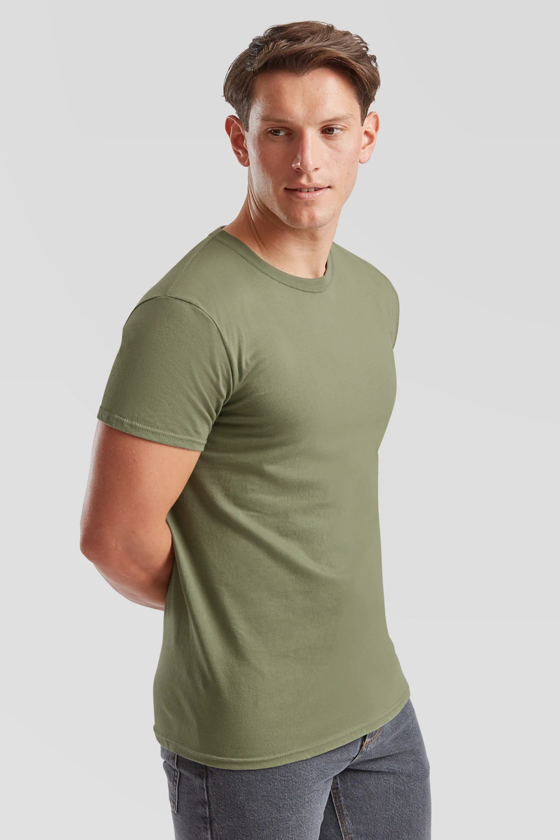 fruit-of-the-loom-61-430-0-iconic-150-t-shirt-classicolive-model-1 F.O.L. Iconic T