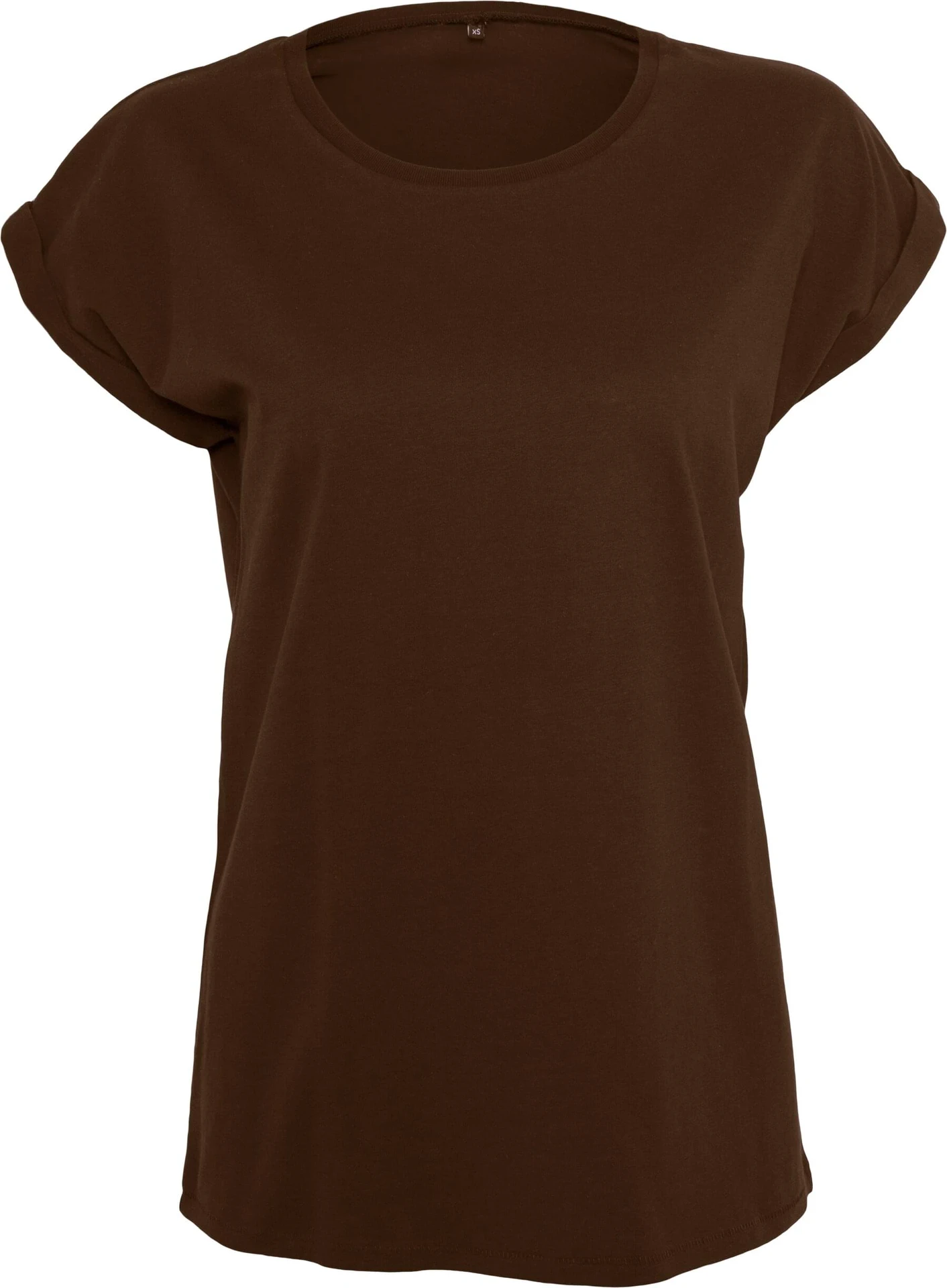 BYB-BY021-ladies-extended-shoulder-t-shirt-chocolate-front-4 Build Your Brand Ladies Extended Shoulder Tee