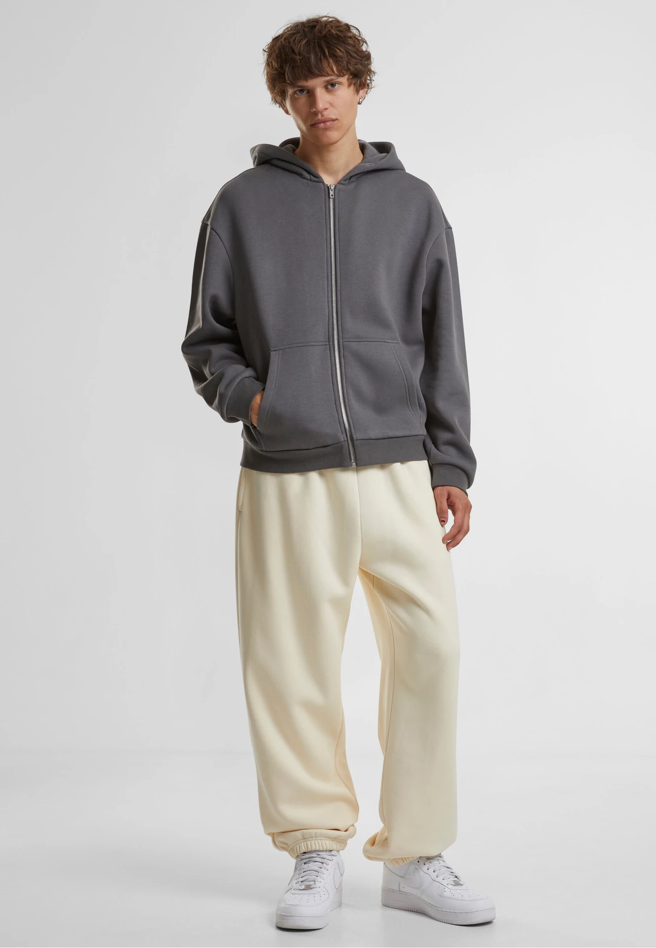 BYB-BY285-fluffy-zip-hoody-magnet-model-3 Build Your Brand Fluffy Zip Hoody