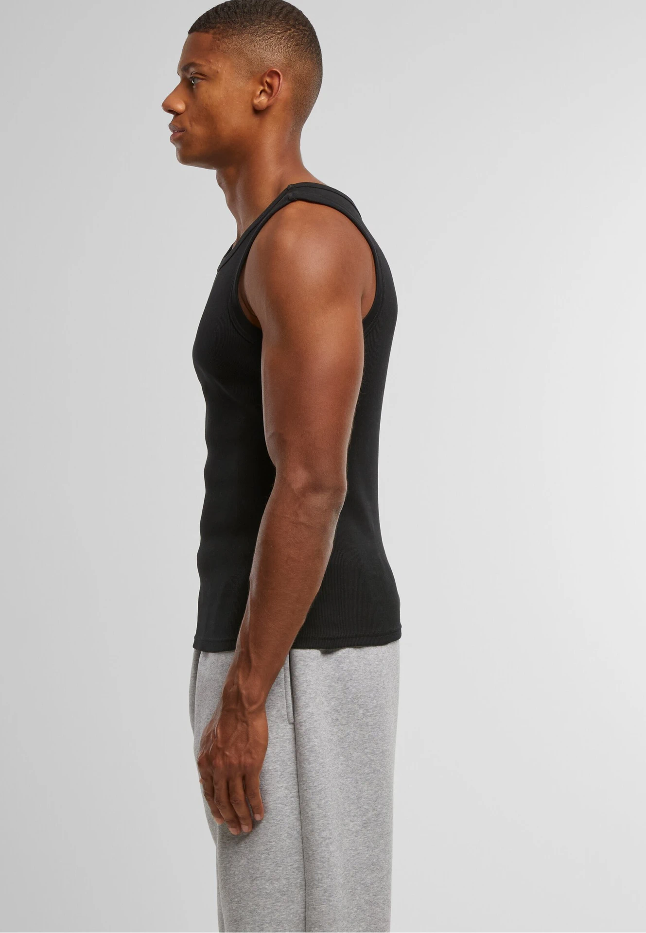 BYB-BY382-mens-tanktop-black-model-1 Build Your Brand Tanktop