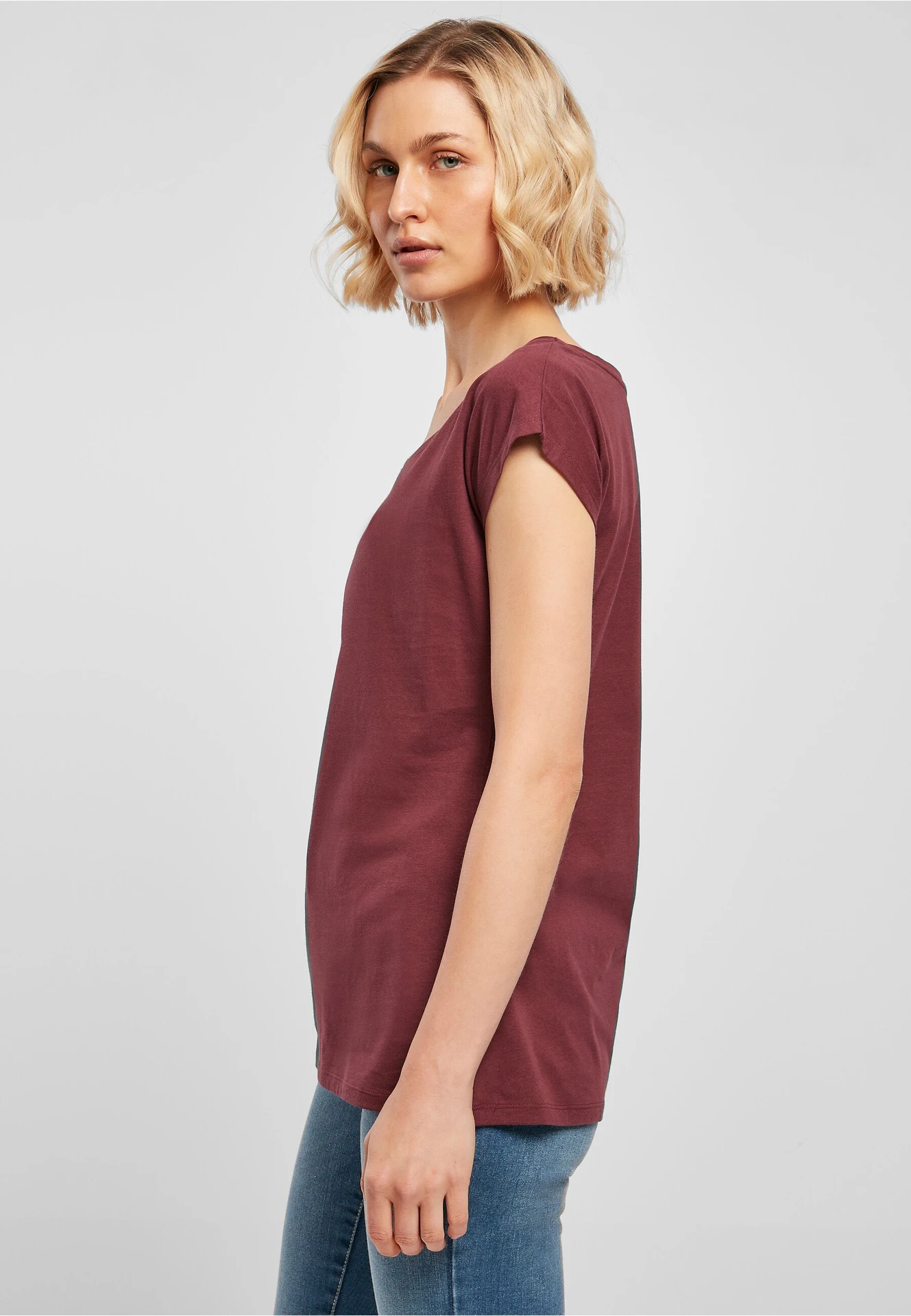 Build Your Brand Ladies Wide Neck Tee