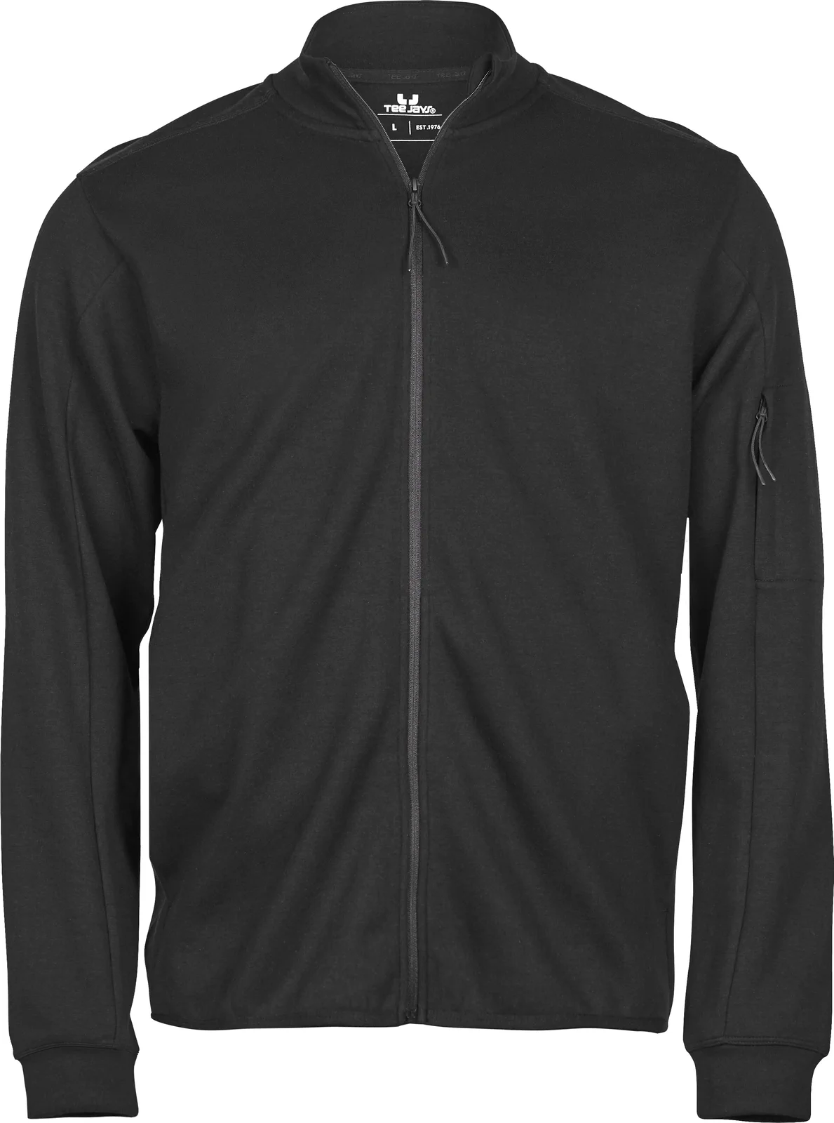 tee-jays-5704-athletic-full-zip-sweatshirt-black-front-1 Tee Jays Athletic Full Zip Sweat