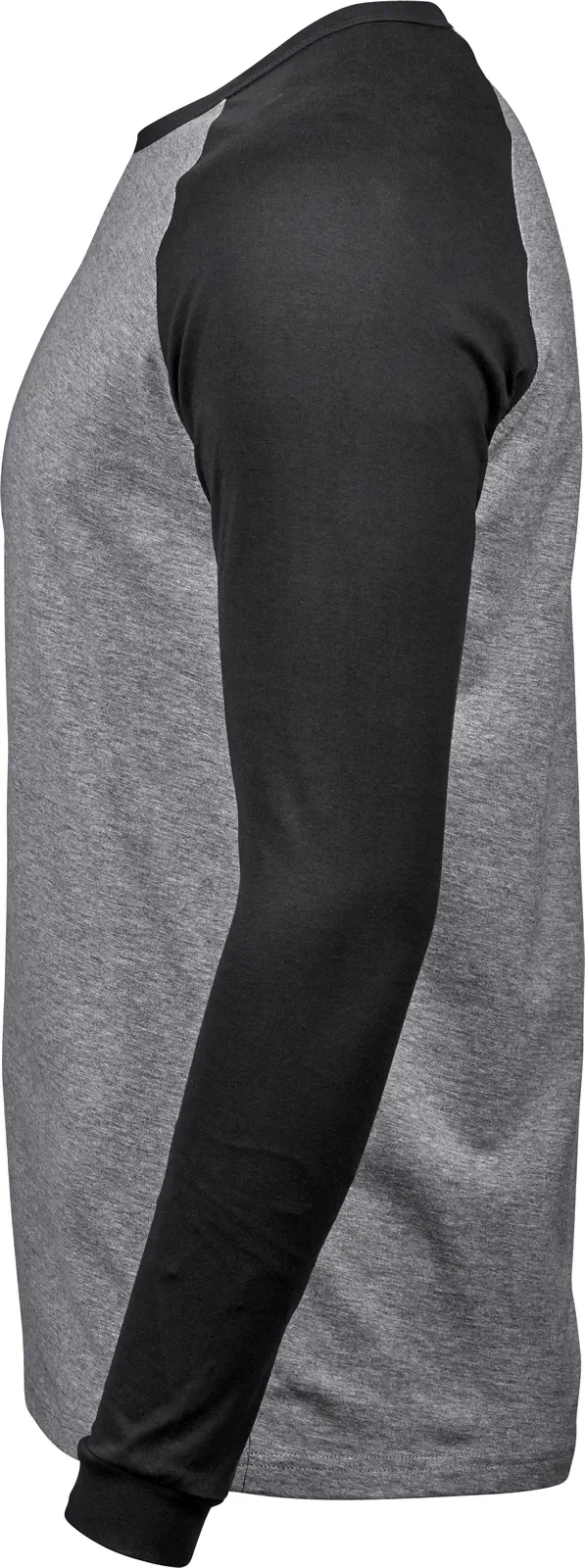 tee-jays-5072-mens-baseball-t-shirt-heather-black-left-2 TEE JAYS Men's Baseball Tee