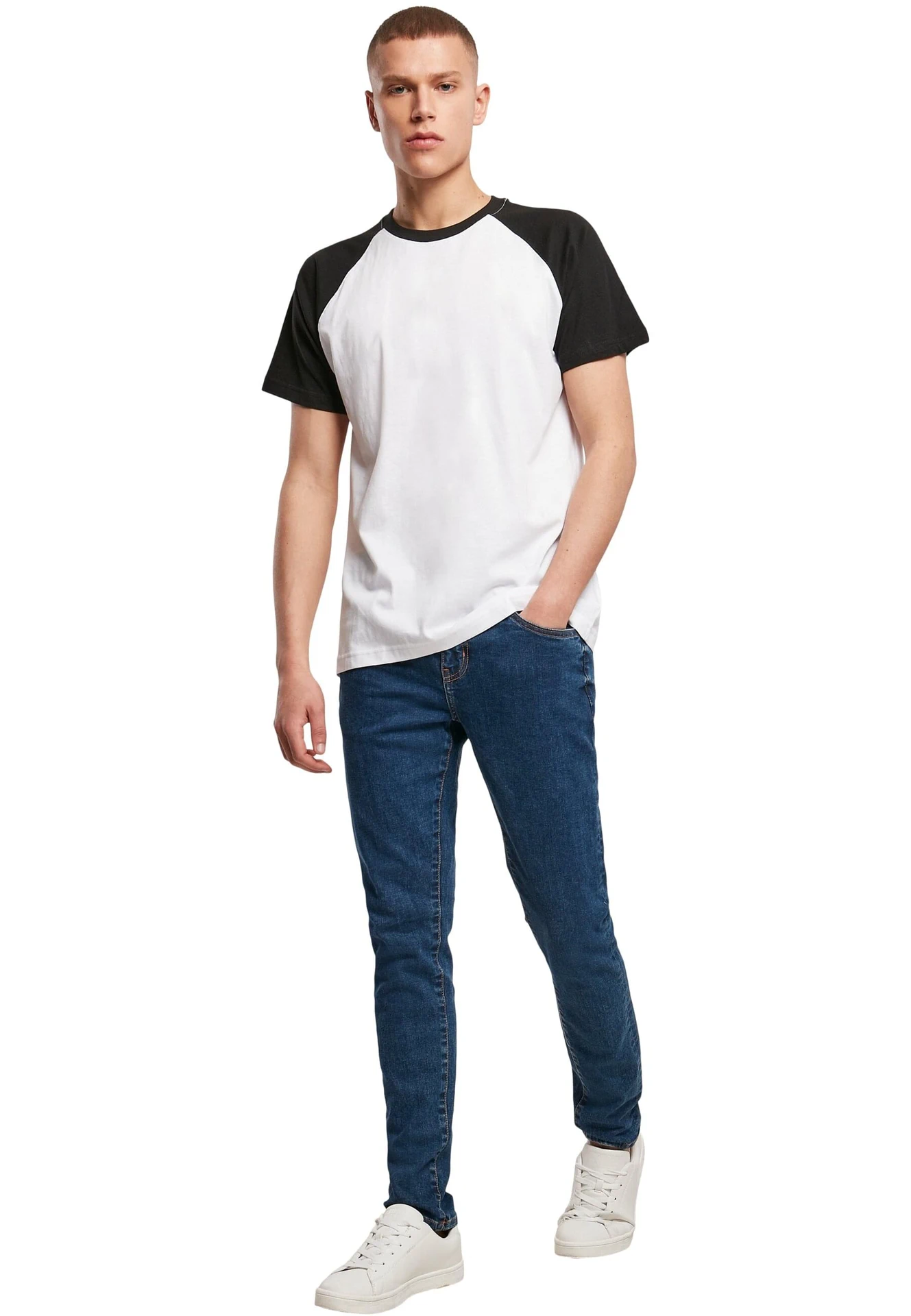 Build Your Brand Raglan Contrast Tee