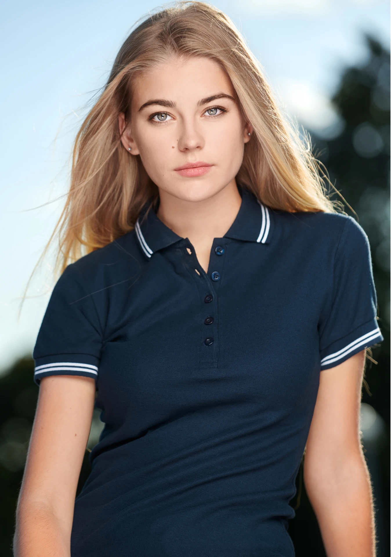 malfini-220-urban-polohemd-damen-marineblau-model-1 MALFINI Damen Polo Urban 220