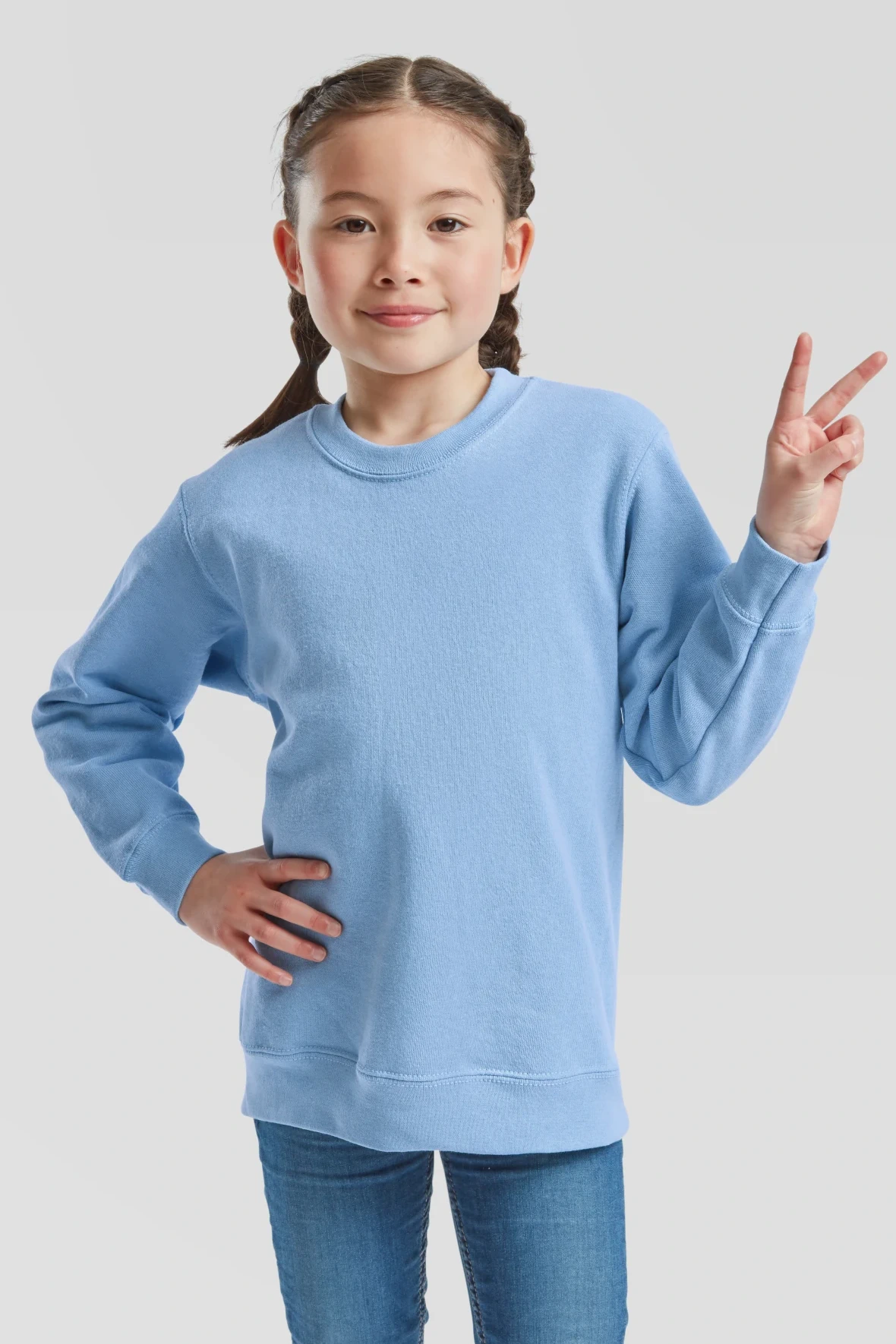 fruit-of-the-loom-62-041-0-kids-classic-set-in-sweatshirt-skyblue-model-0 F.O.L. Classic Set-In Sweat Kids