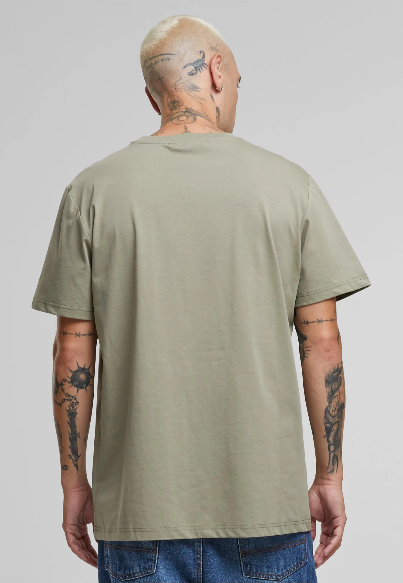 BYB-BY362-sorona-regular-t-shirt-paleolive-model-2 Build Your Brand Sorona® Regular Tee