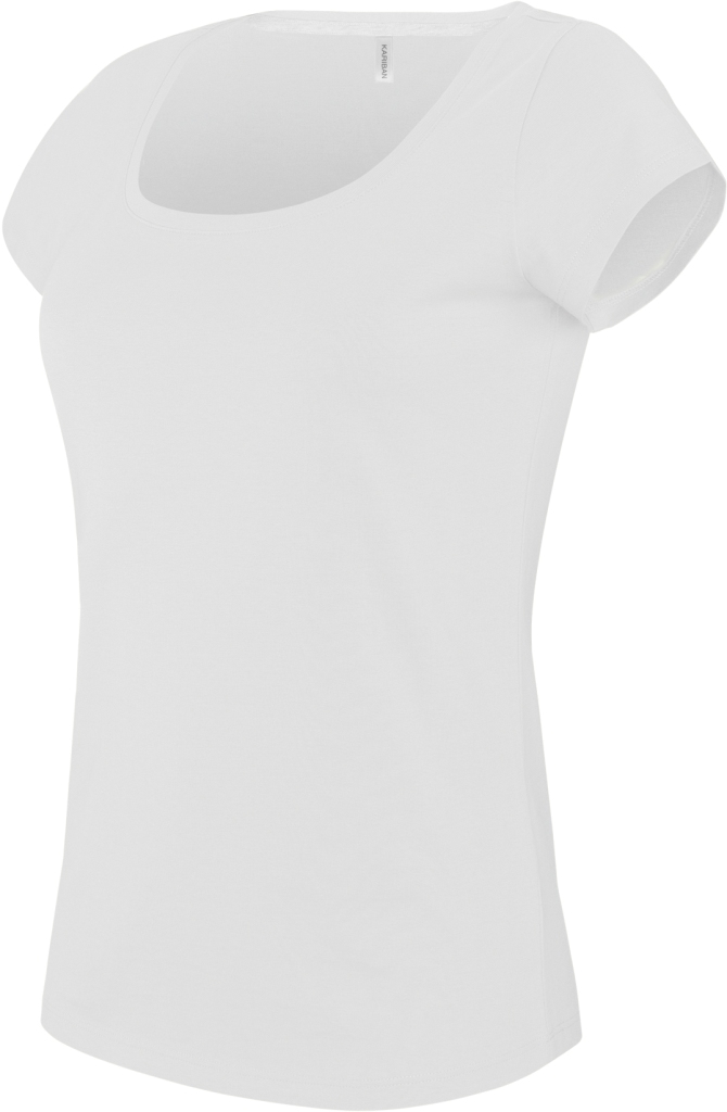 Kariban Damen T-Shirt mit U-Boot Ausschnitt