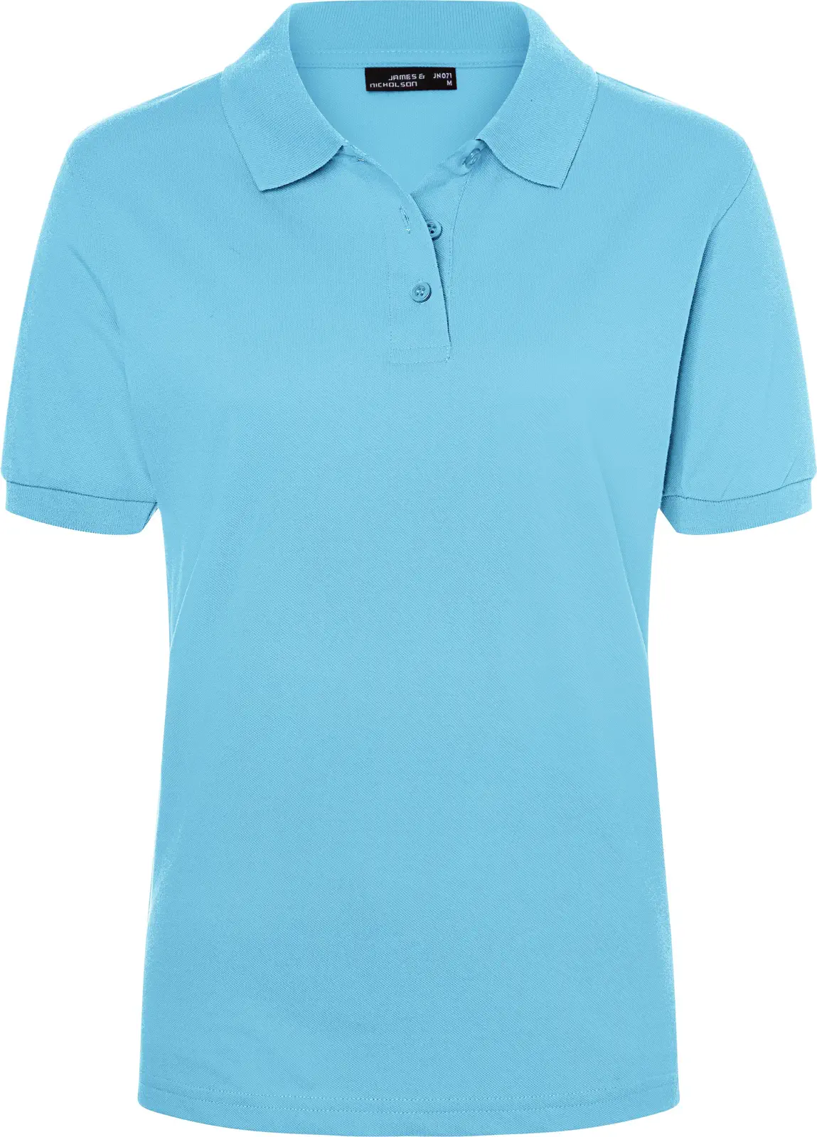 jn071-classic-poloshirt-ladies-skyblue-front-3 James & Nicholson Ladies Classic Polo