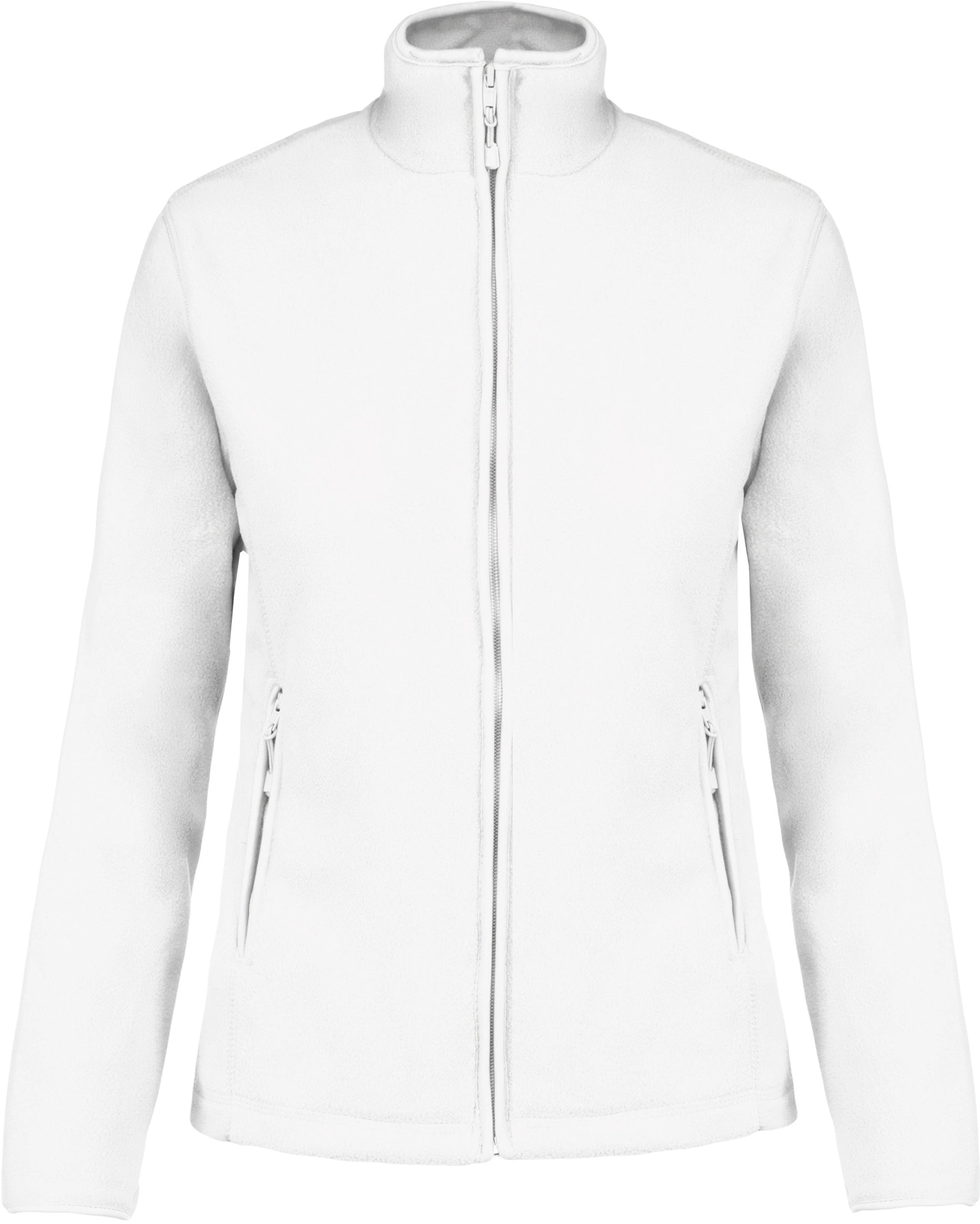 kariban-K907-damen-microfleece-jacke-maureen-white-front-3 Kariban Damen Fleece Jacke "Maureen"