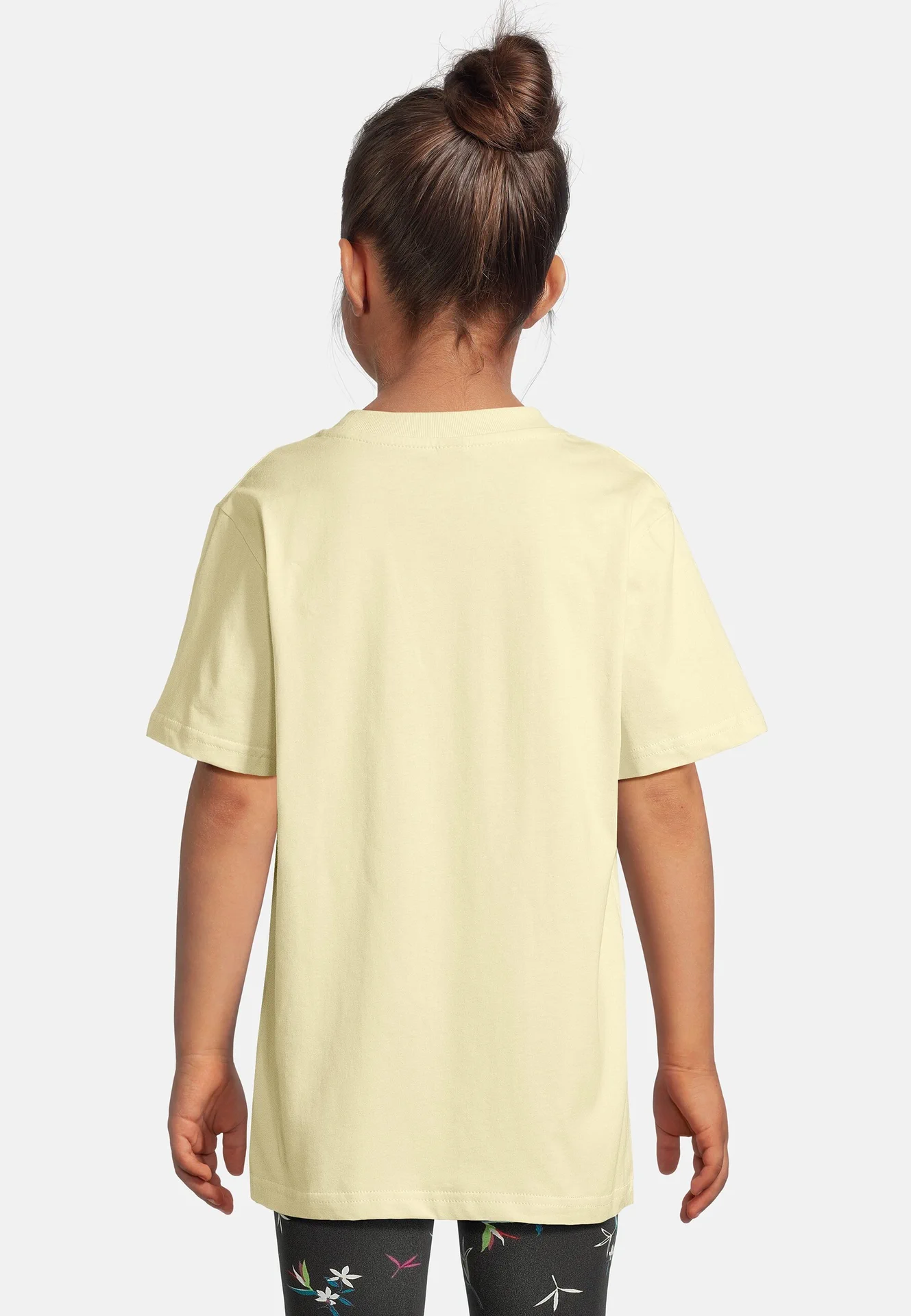 BYB-BY158-kids-basic-t-shirt-softyellow-model-2 Build Your Brand Kids Basic Tee 2.0