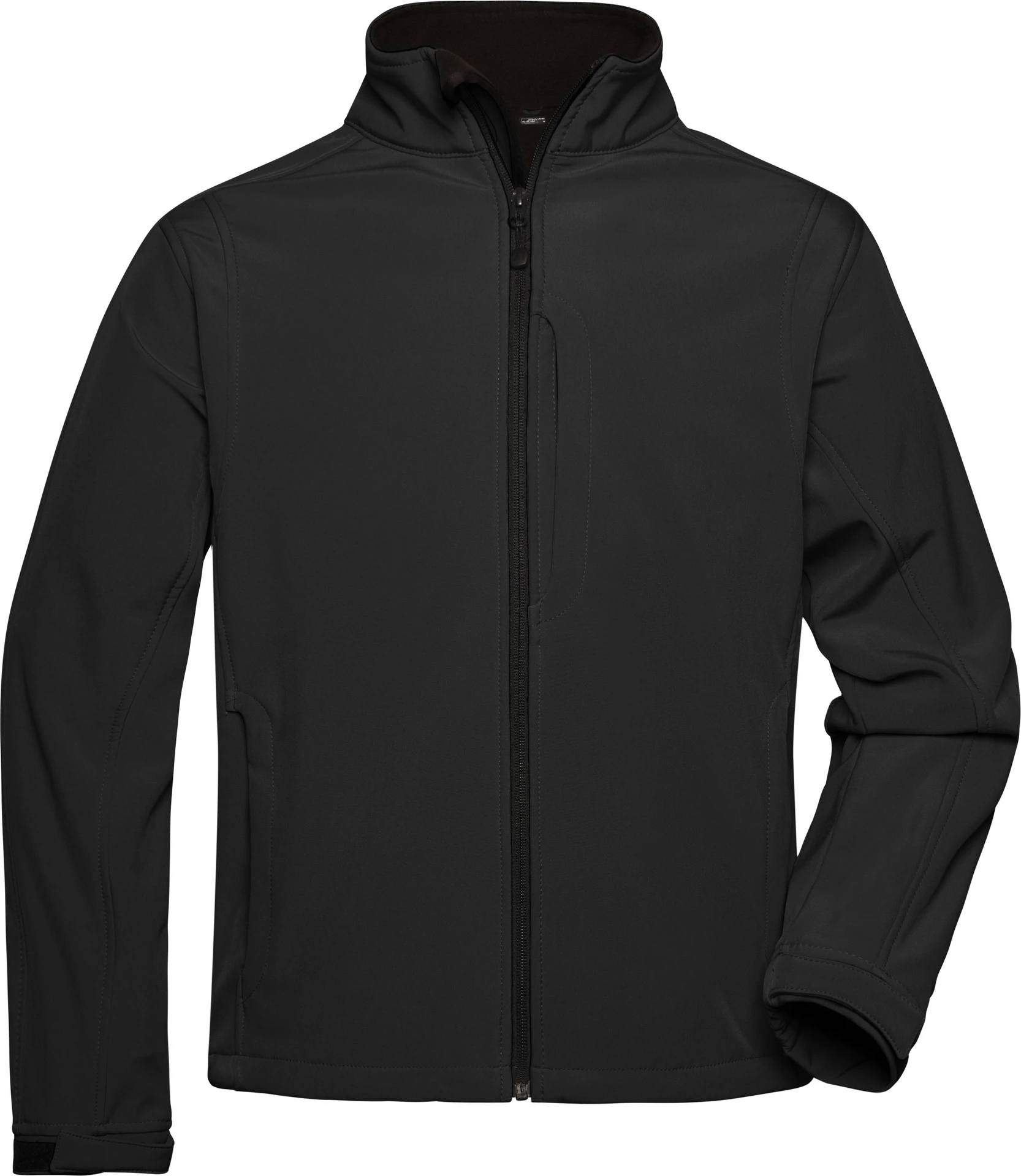 jn135-mens-softshell-jacket-black-front-3 James & Nicholson Men's Softshell Jacket (135)