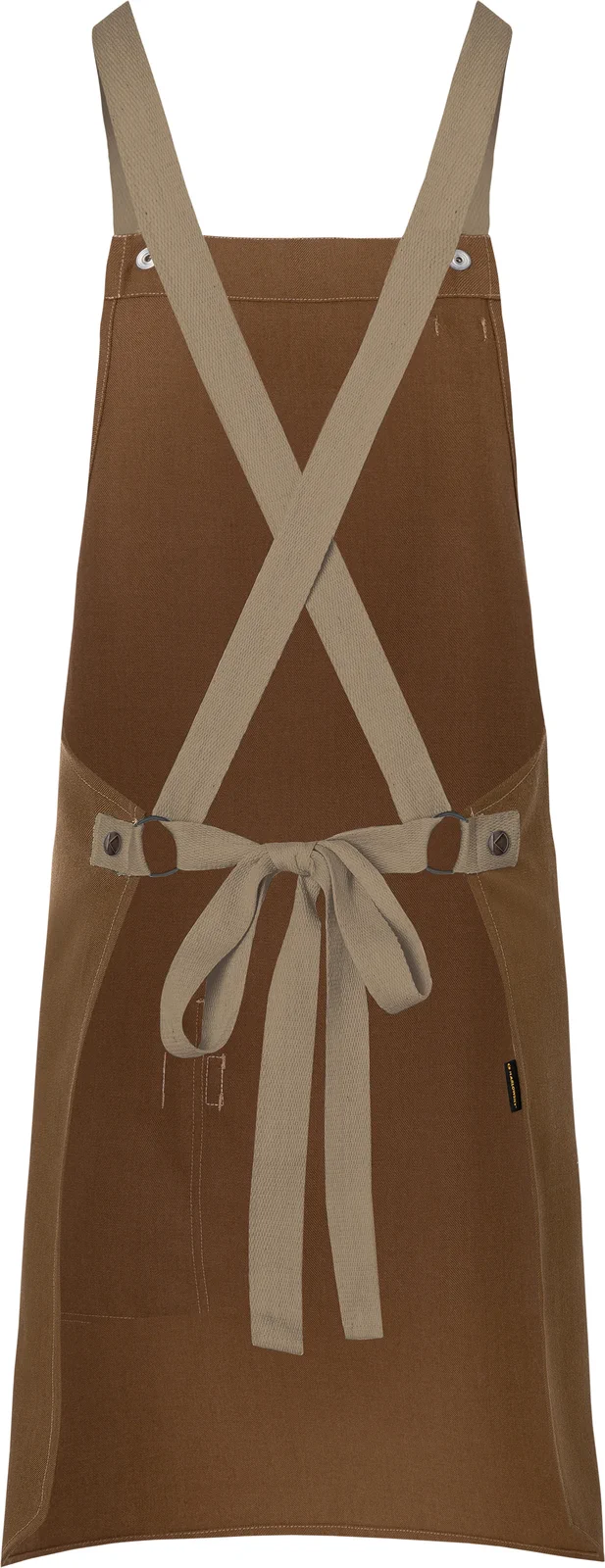 karlowsky-ls38-latzschuerze-urban-look-mit-kreuzbaendern-und-tasche-cinnamon-back-5 KARLOWSKY Latzschürze Urban-Look mit Kreuzbändern und Tasche