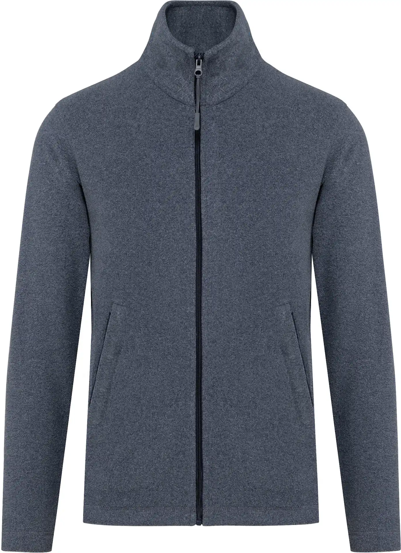 kariban-K911-microfleece-jacke-falco-frenchnavyheather-front-3 Kariban Microfleece Jacke "Falco"