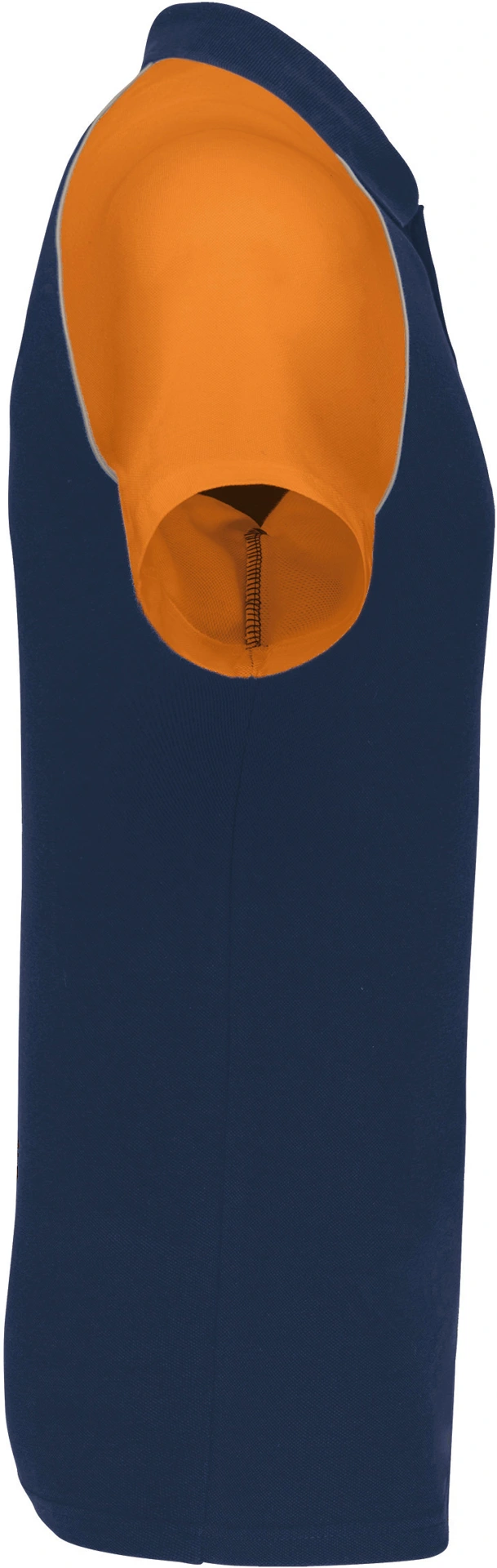 kariban-K226-baseball-pique-polo-navy-lightgrey-orange-right-5 Kariban Baseball Piqué Polo Shirt