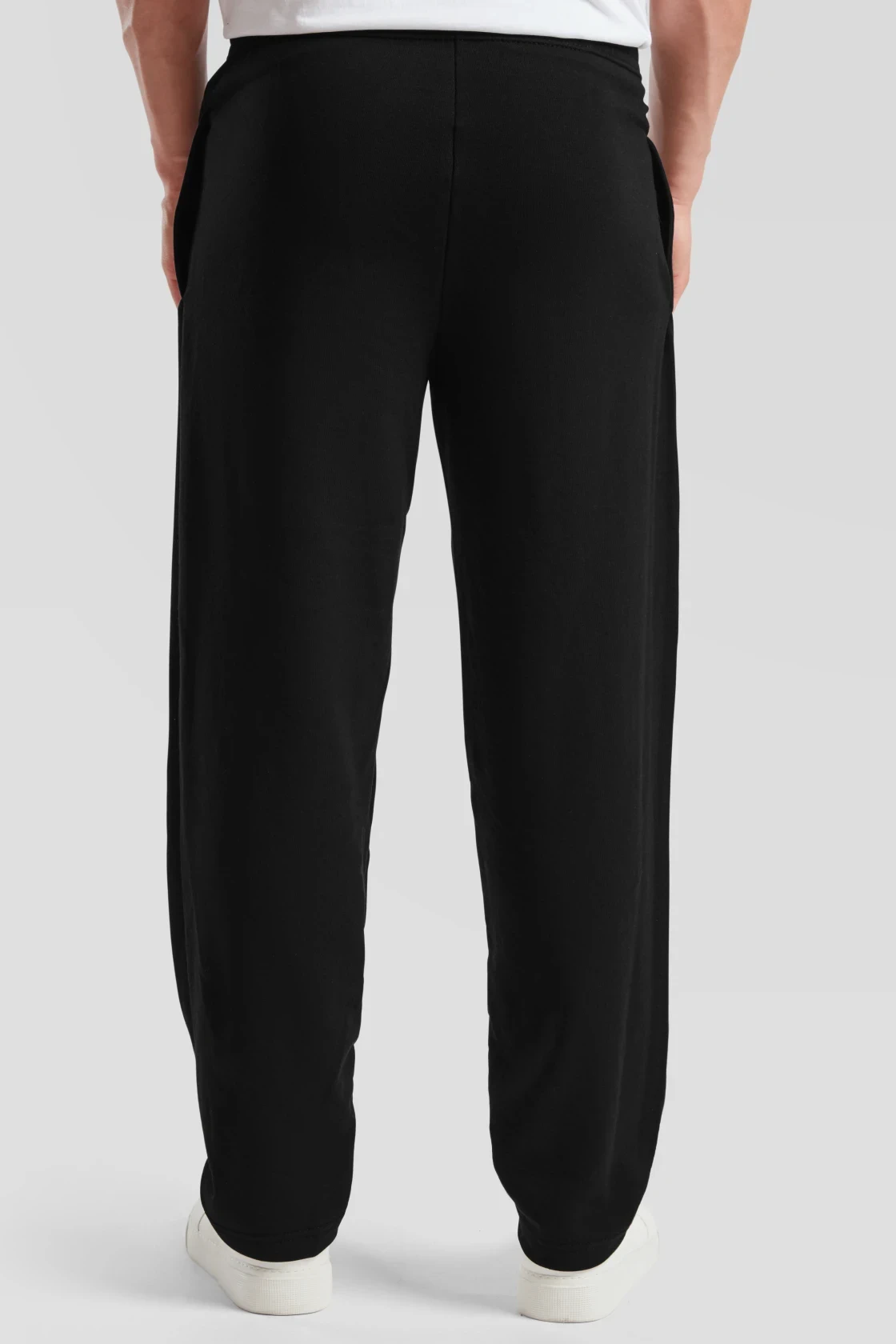 fruit-of-the-loom-64-038-0-lightweight-open-hem-jog-pants-black-model-2 F.O.L. Lightweight Jog Pants