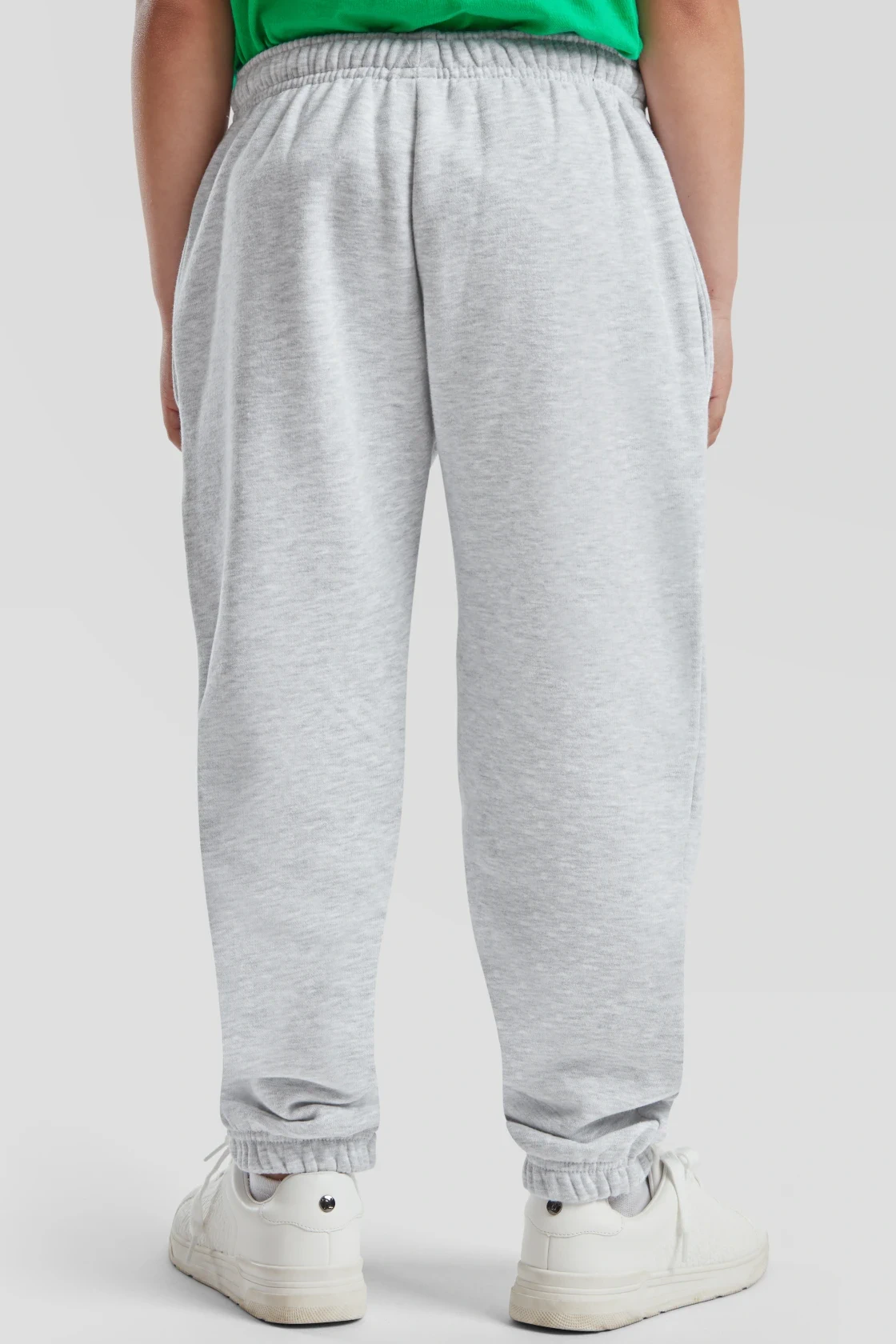 fruit-of-the-loom-64-025-0-kids-premium-elasticated-cuff-jog-pants-heathergrey-model-2 F.O.L. Premium Elasticated Cuff Jog Pants Kids