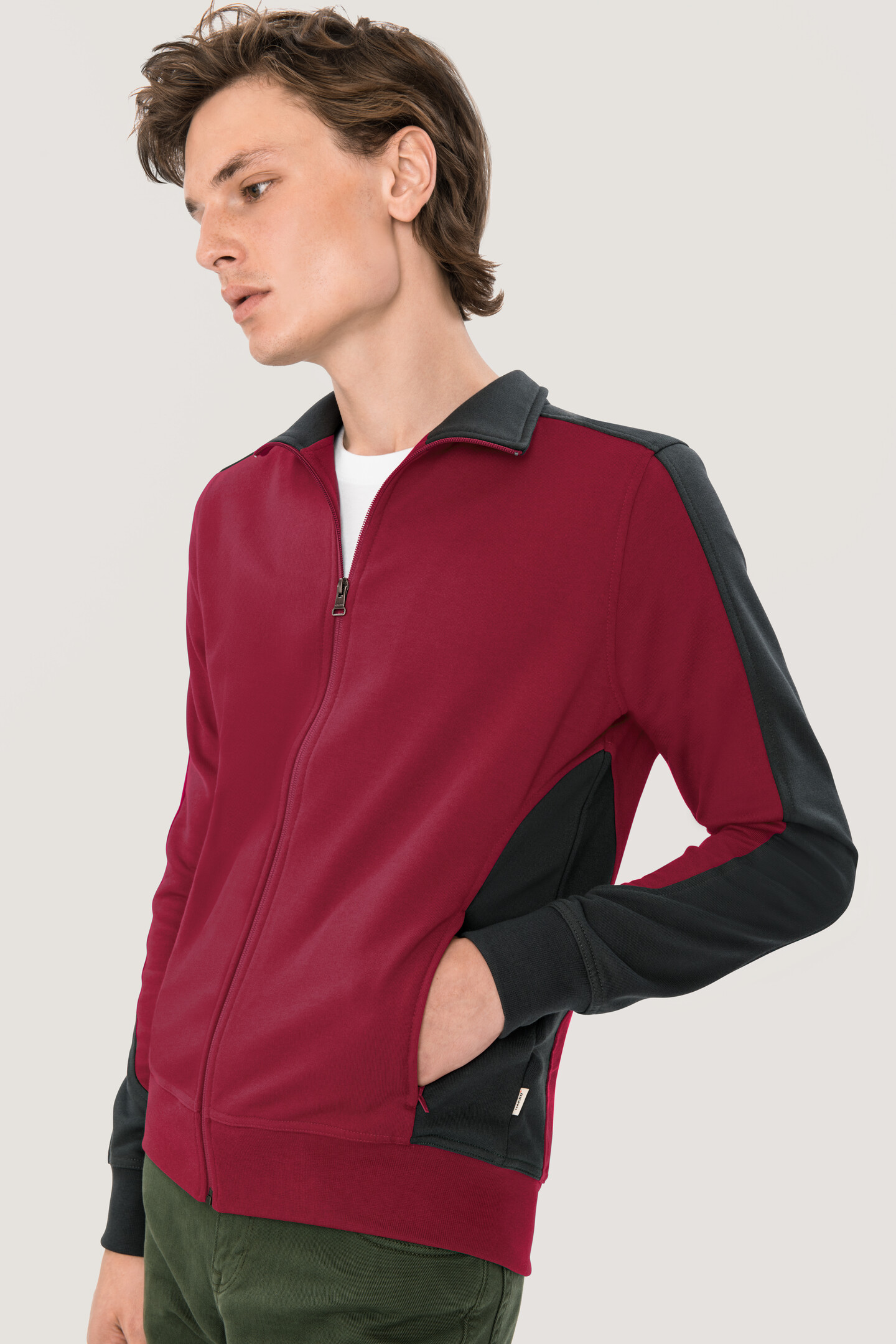 HAKRO Sweatjacke 477 Contrast Mikralinar® HAKRO Sweatjacke 477 Contrast Mikralinar®