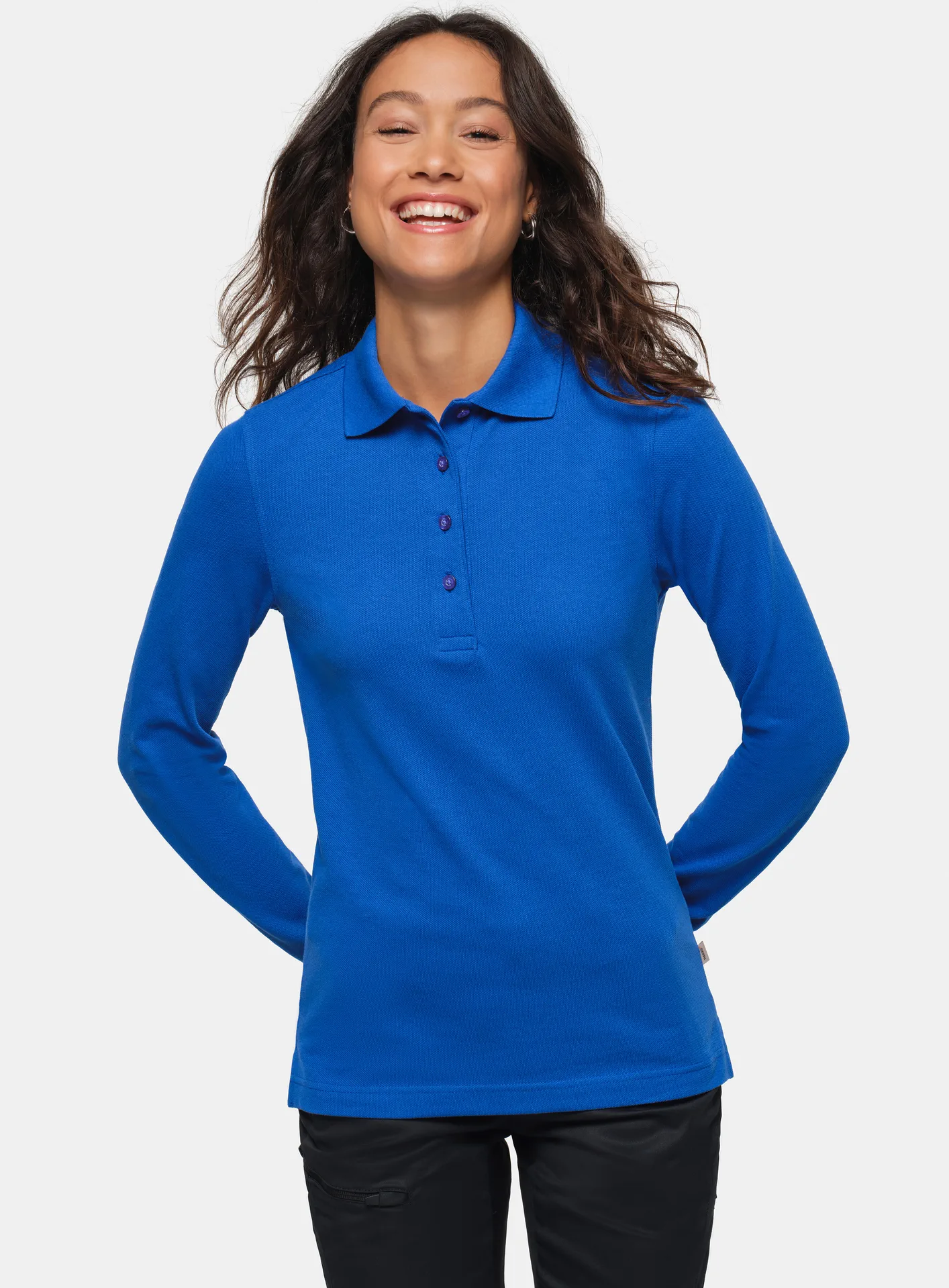 HAKRO Women-Longsleeve-Poloshirt 215 Mikralinar®