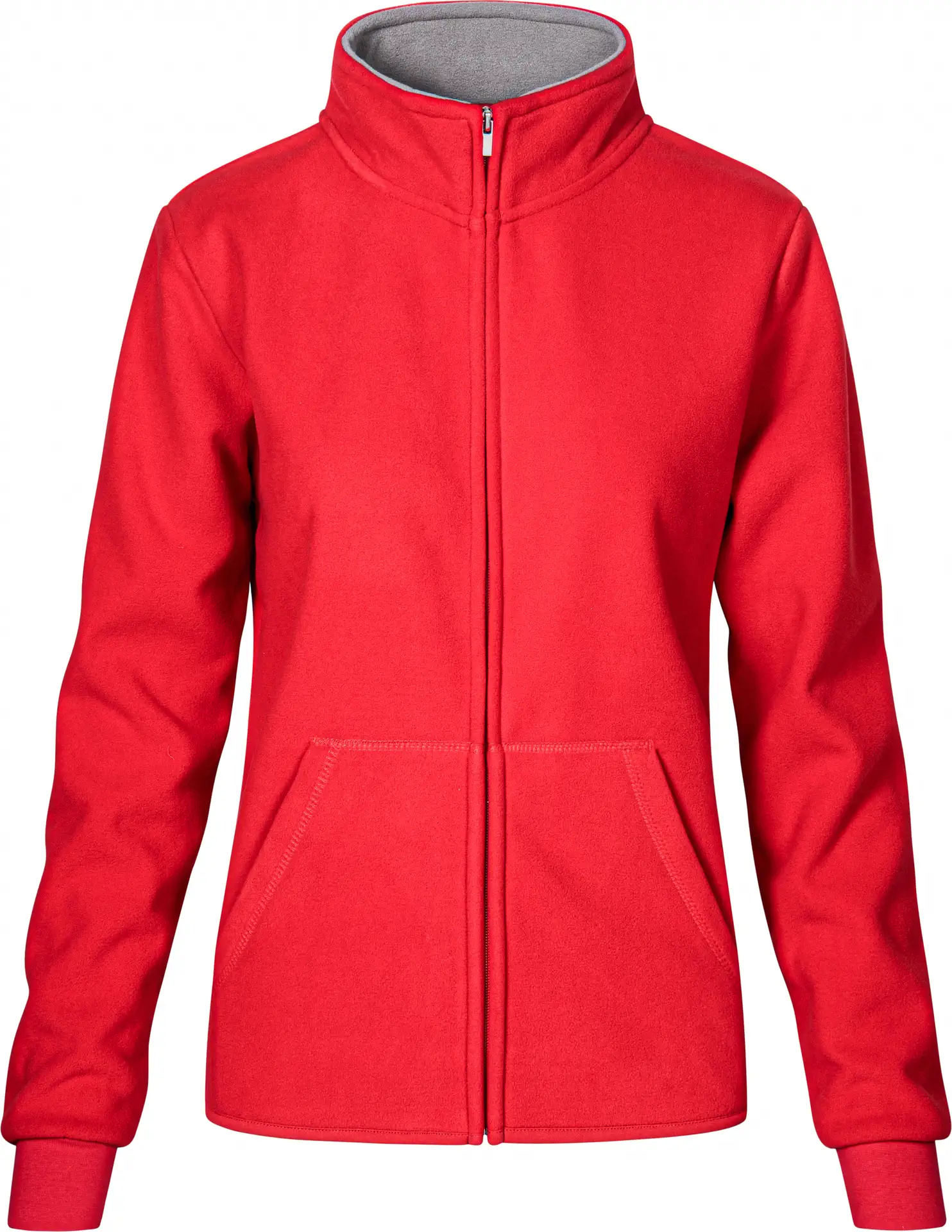 promodoro-7985-womens-double-fleece-jacket-red-lightgrey-front-3 Promodoro Women's Double Fleece Jacket 7985