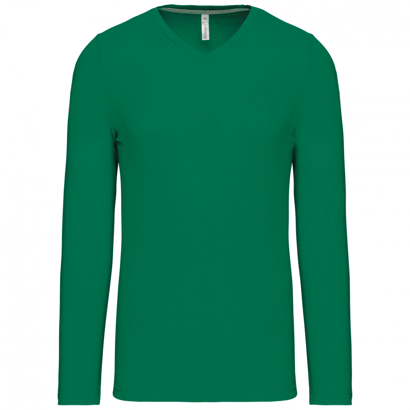 Kariban Herren V-Neck T-Shirt langarm