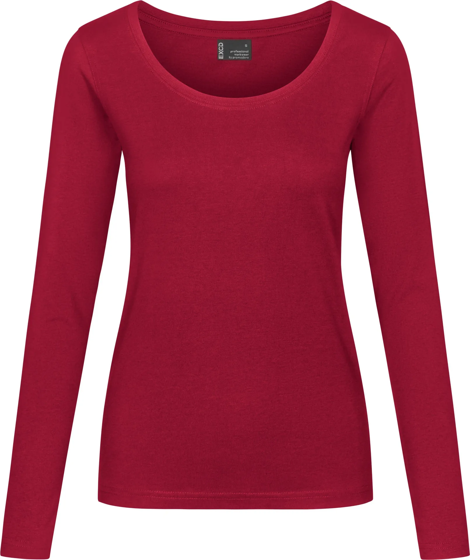 promodoro-4095-womens-t-shirt-long-sleeve-granat-front-3 Promodoro EXCD Women's T-Shirt Longsleeve