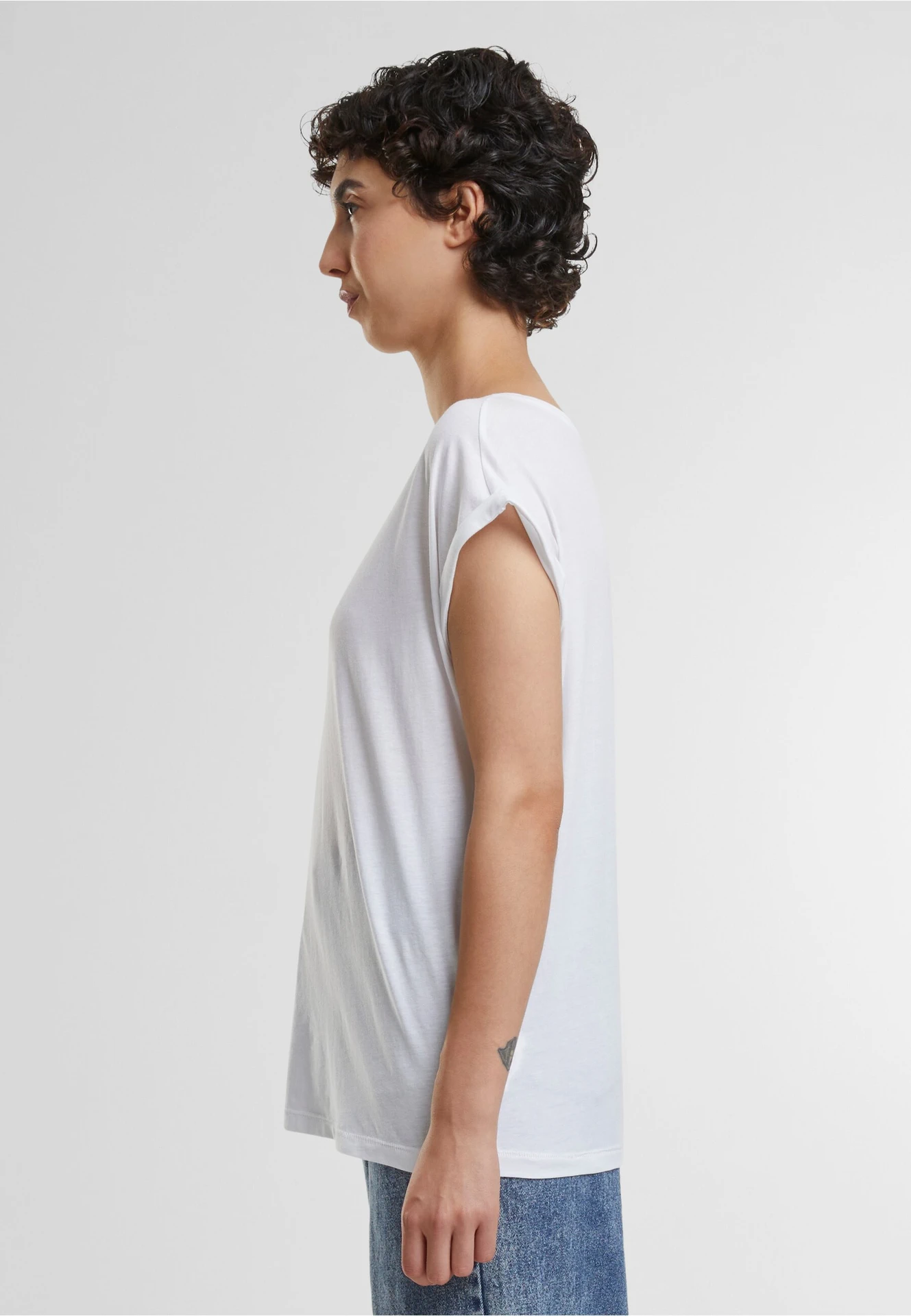 Build Your Brand Ladies Organic Extended Shoulder Tee