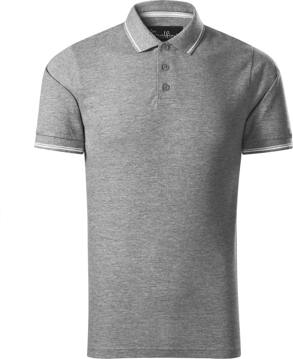 malfini-251-polohemd-perfection-plain-dunkelgraumeliert-front-2 MALFINI Polohemd Perfection plain 251