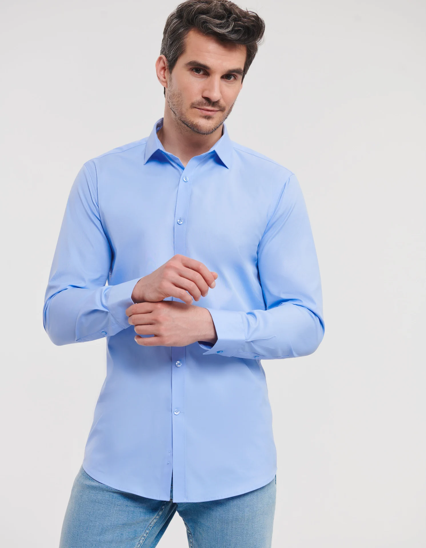 Russell Men's Long Sleeve Ultimate Stretch Shirt