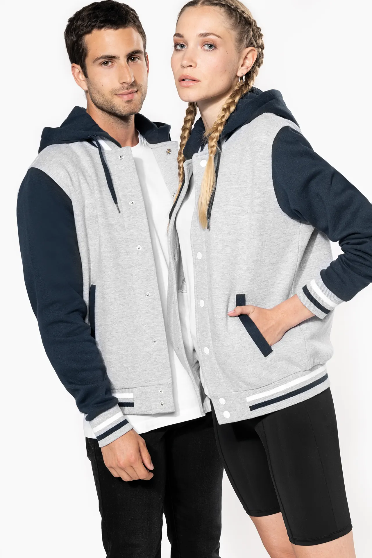 Kariban Unisex Kapuzen College Jacke "Teddy"