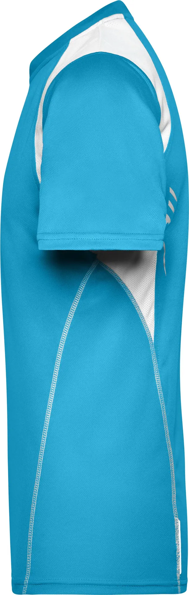 jn397-mens-running-t-shirt-turquoise-white-left-4 James & Nicholson Men's Running-T (397)