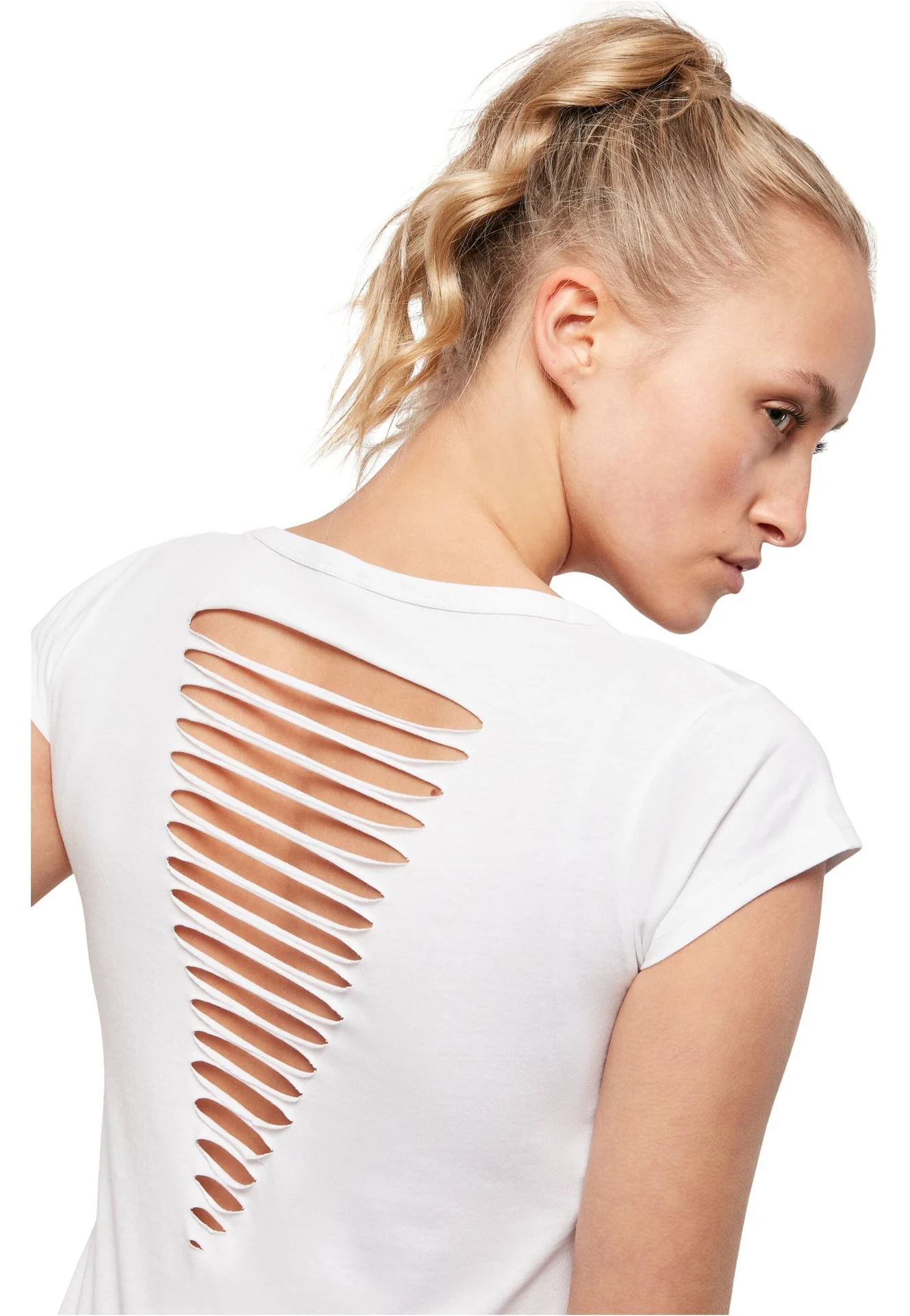 Build Your Brand Ladies Back Cut Tee
